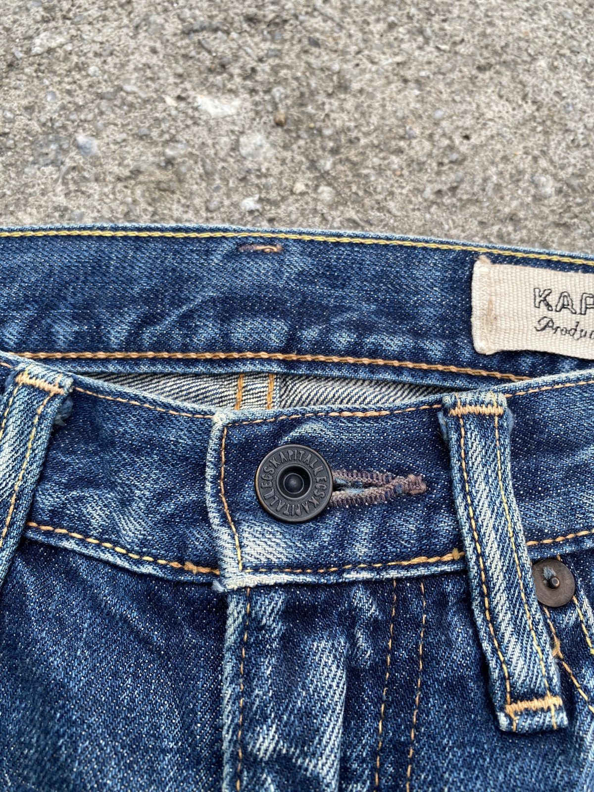 Japanese Brand × Kapital × Kapital Kountry Kapital Japan Flare Denim Blue Faded Design Size US 28 / EU 44 - 14 Thumbnail