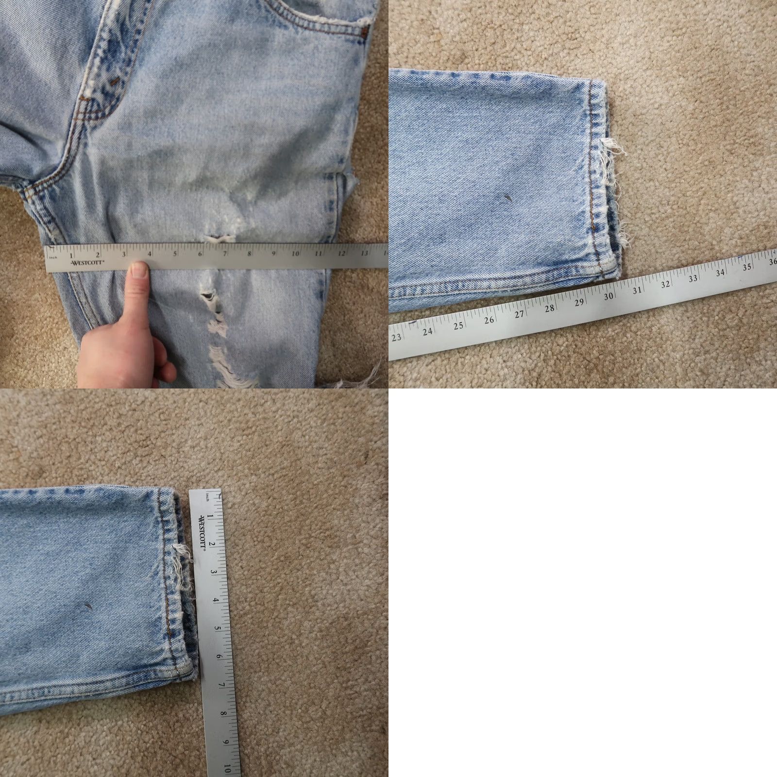 Levi's VINTAGE Levi's 550 Jeans Men 33x30 Relaxed Tapered Denim Blue Orange Tab Distressed 5-Pocket Size US 33 - 10 Thumbnail