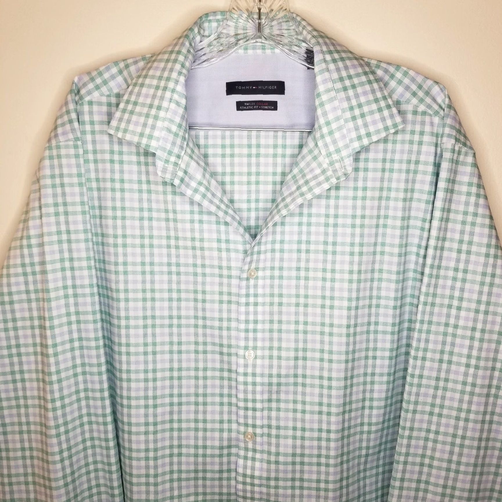 Tommy Hilfiger Tommy Hilfiger Shirt Plaid Long Sleeve Button-Up XL Green Mens Size US XL / EU 56 / 4 - 2 Thumbnail