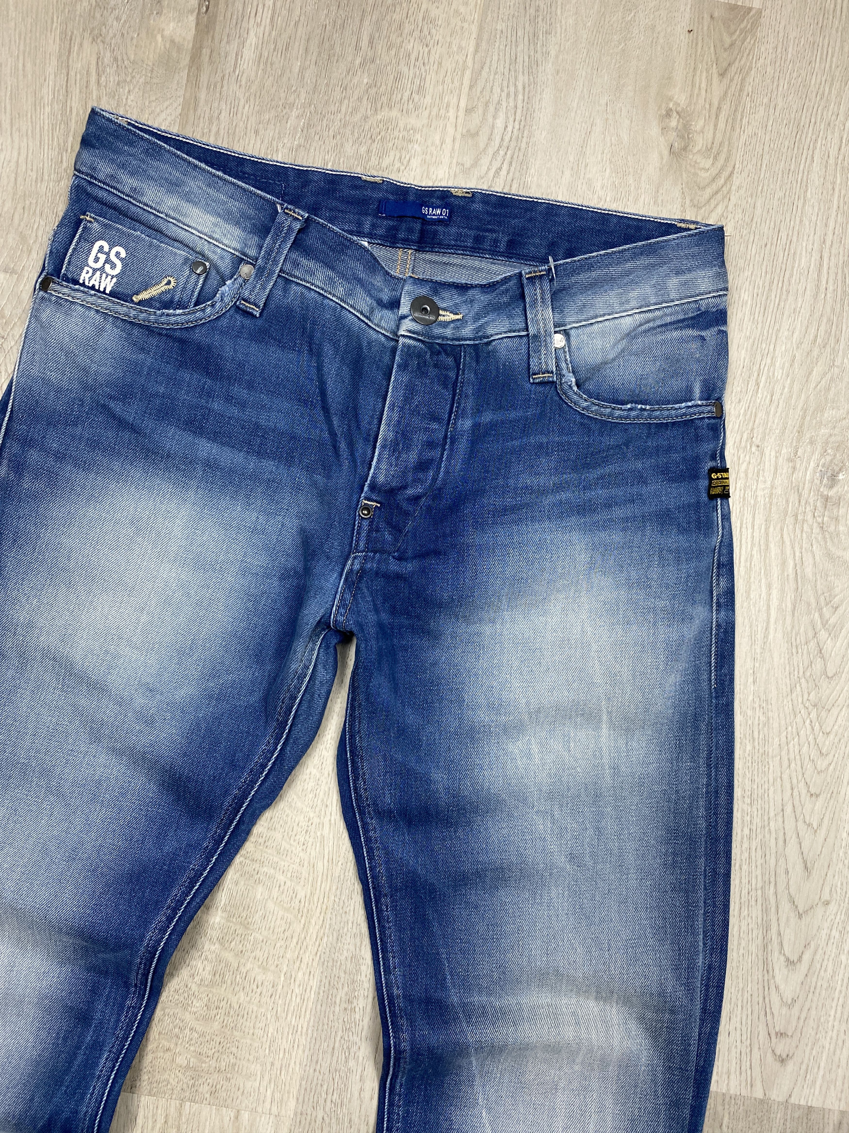 G-Star G Star Raw Mens Attacc Low Straight Denim Pants Jeans Size US 31 - 2 Thumbnail