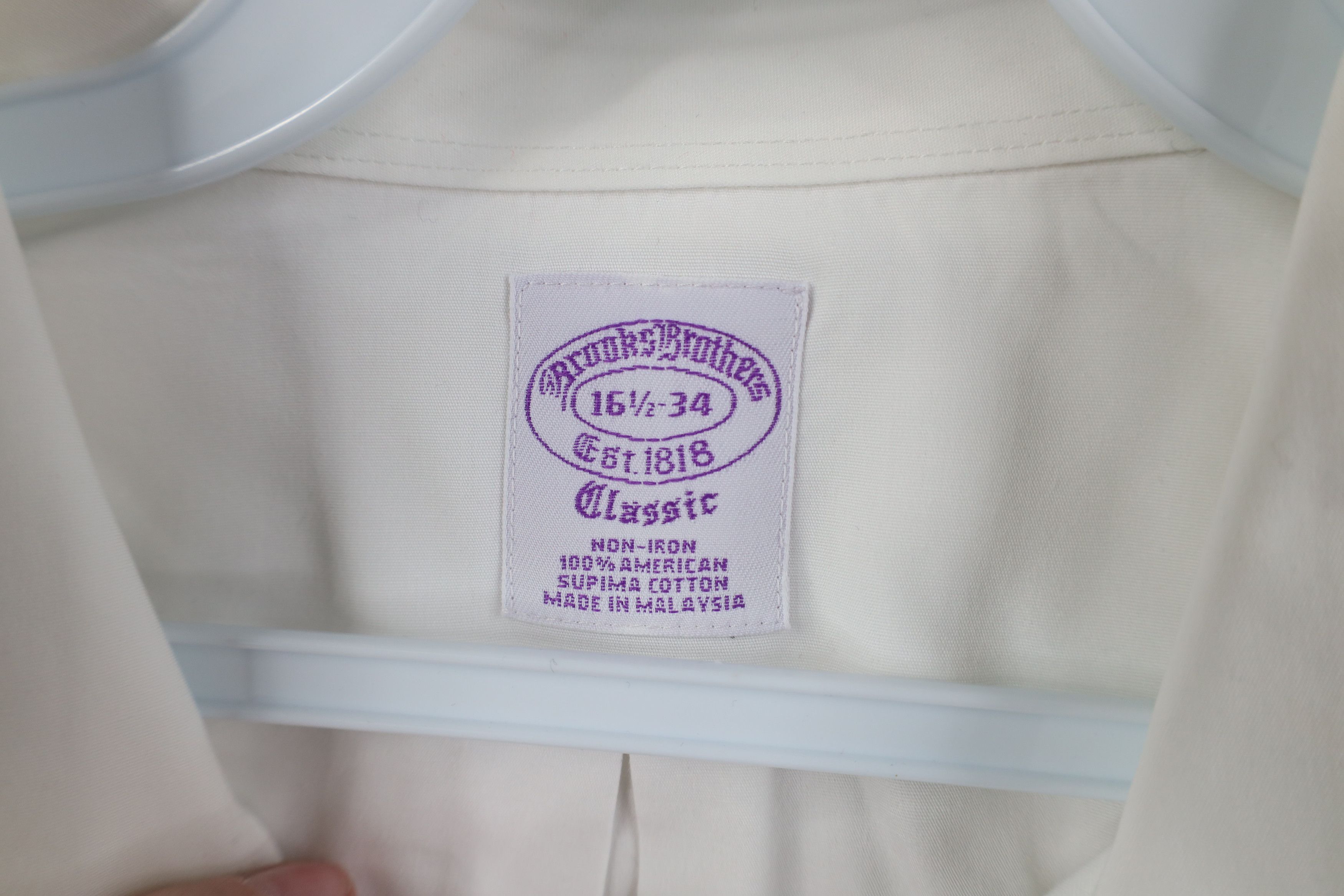 Brooks Brothers Vintage 90s Brooks Brothers Cuff Collared Dress Shirt White Size US M / EU 48-50 / 2 - 5 Thumbnail