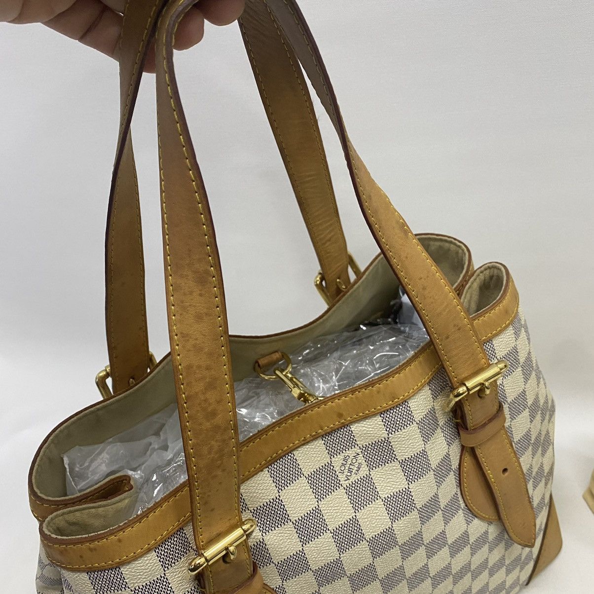 Louis Vuitton AUTHENTIC LOUIS VUITTON DAMIER AZUR HAMPSTEAD MM TOTE BAG Size ONE SIZE - 6 Thumbnail