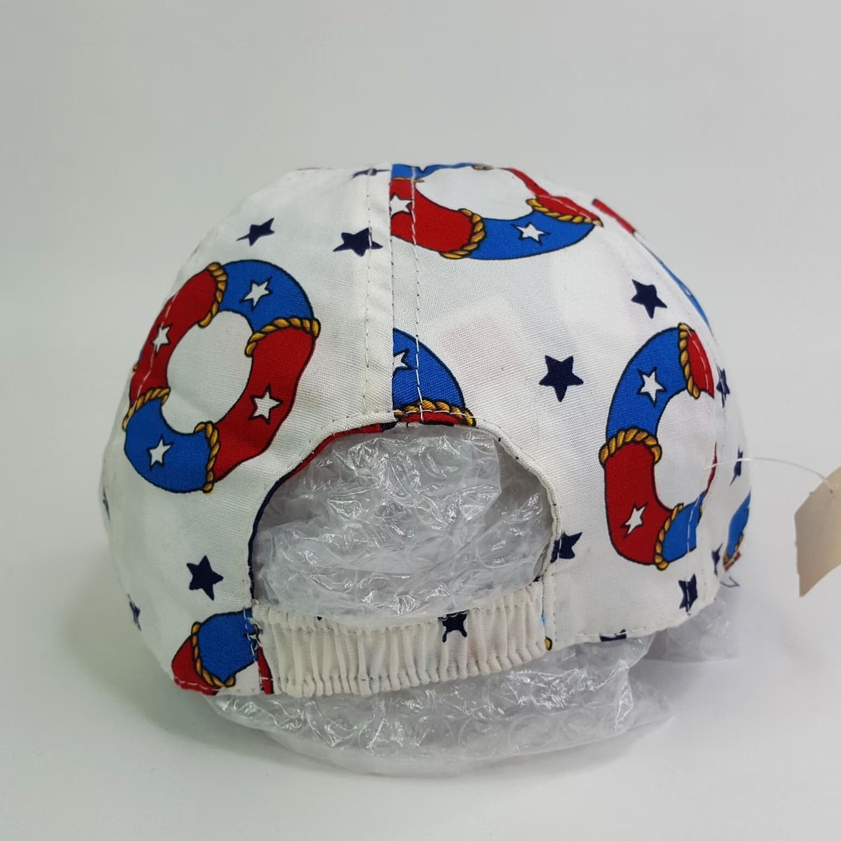 Nautica VINTAGE Nautical Stars Reversible USA Made Art Stretch Hat Boat Baseball Cap shirt? Size ONE SIZE - 7 Thumbnail