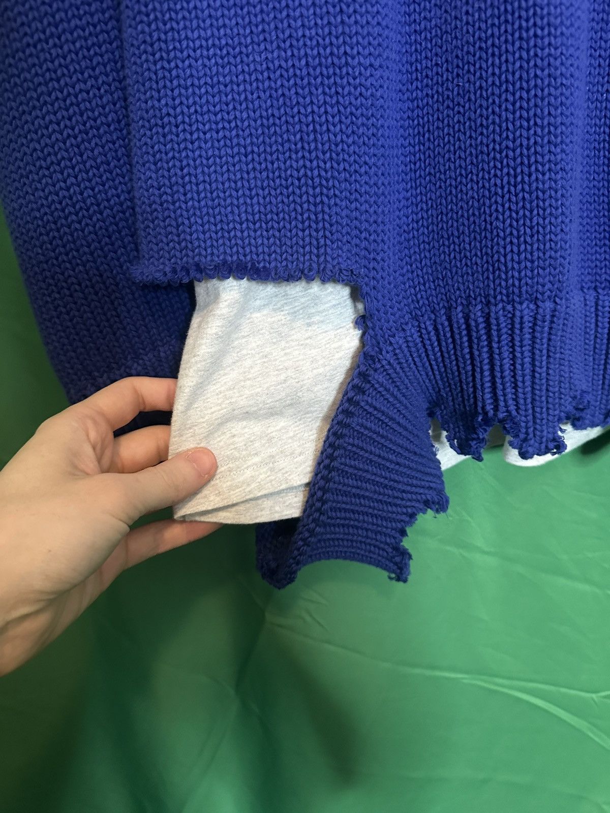 Balenciaga 2021 Destroyed Layered Hybrid Knit Campaign Hoodie NWT Size US XS / EU 42 / 0 - 6 Thumbnail