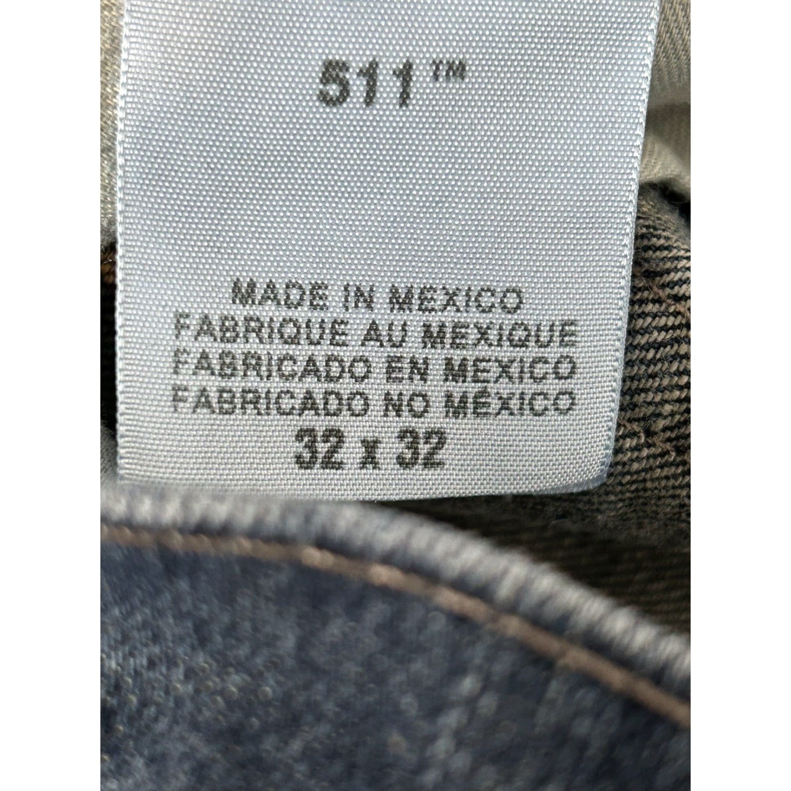 Levi's Levi's 511 Slim Straight Jeans Blue Denim 32x32 Mens Regular Waist 32 Inseam 32 5-Pocket Zipper Button Logo Belt Loops Leather? Size US 32 / EU 48 - 4 Thumbnail