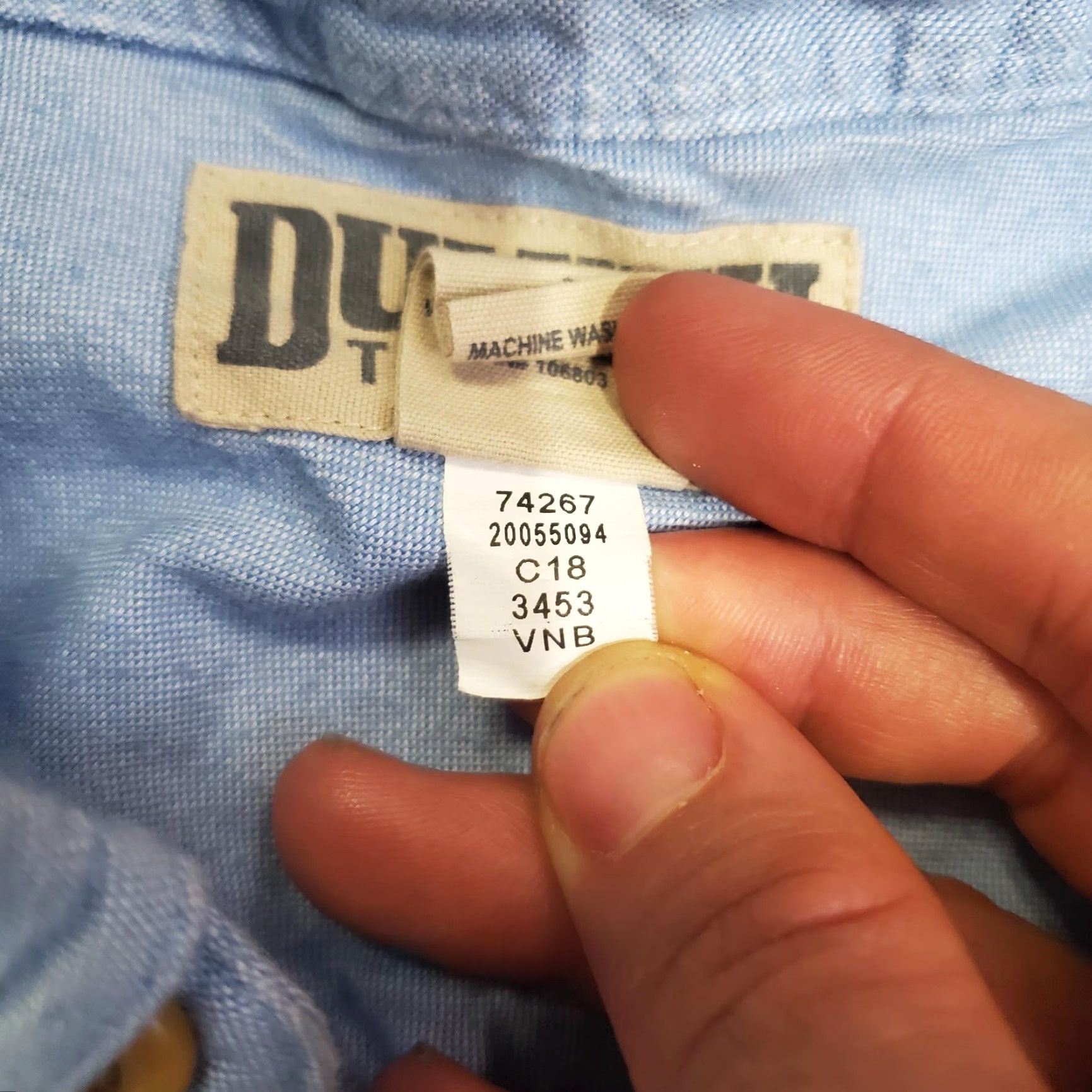 Duluth Trading Company Duluth Trading Co Shirt Mens Large Blue Chambray Button Down Long Sleeve Casual Workwear Size US L / EU 52-54 / 3 - 6 Thumbnail