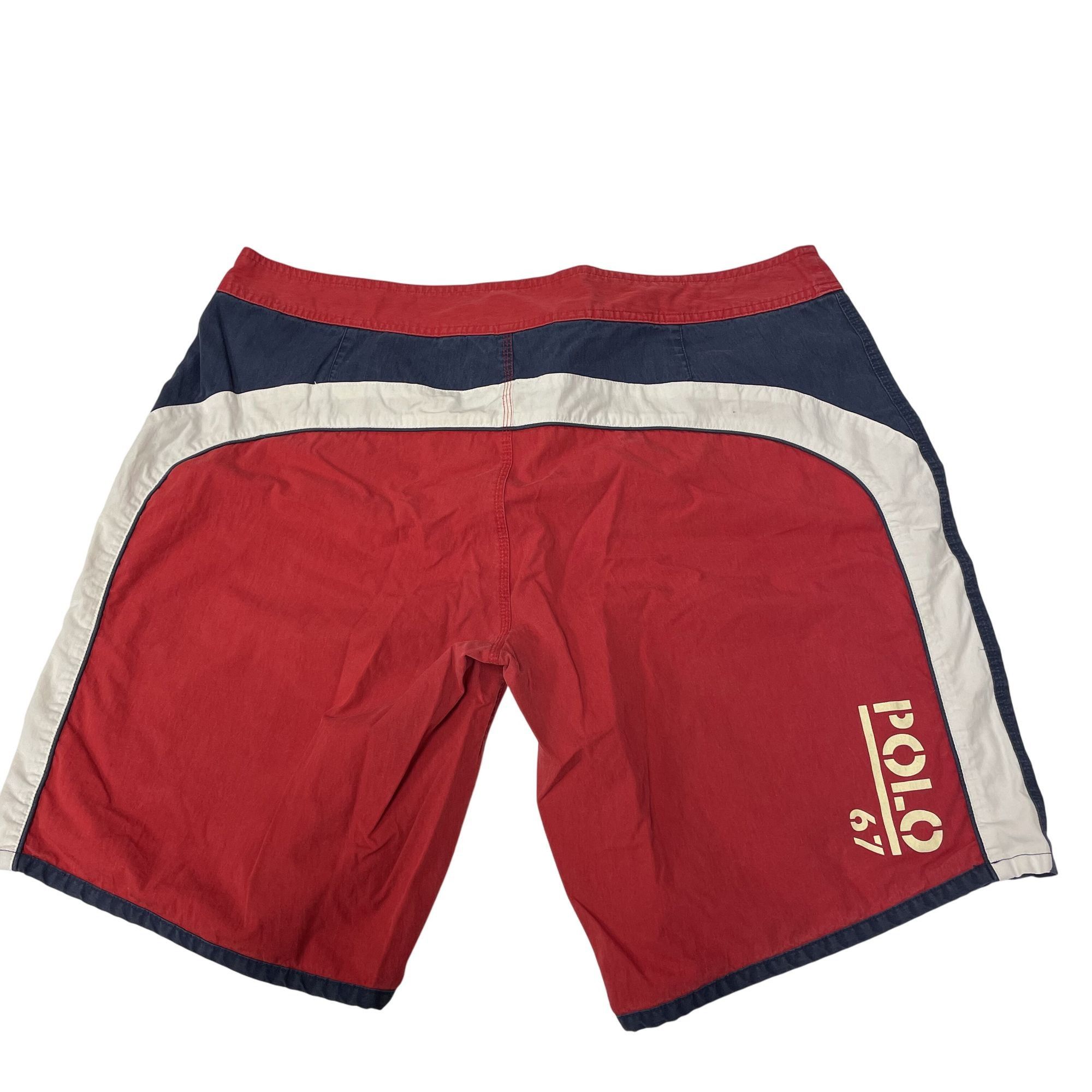 Polo Ralph Lauren Vtg Ralph Lauren Color Block SURF Board Short Swim Trunks Size US 38 / EU 54 - 3 Thumbnail