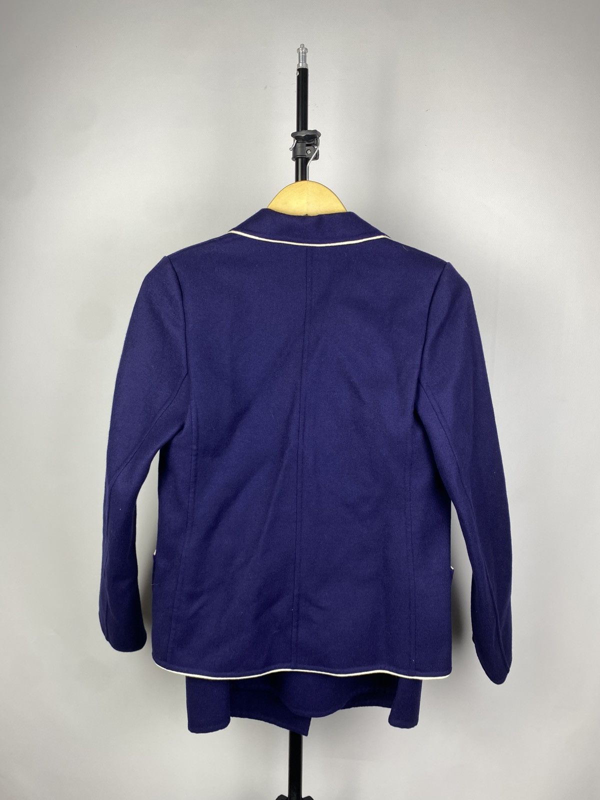 Designer Vintage 80s Archive Wool ITALY women’s suit blazer + skirt Size M / US 6-8 / IT 42-44 - 2 Thumbnail