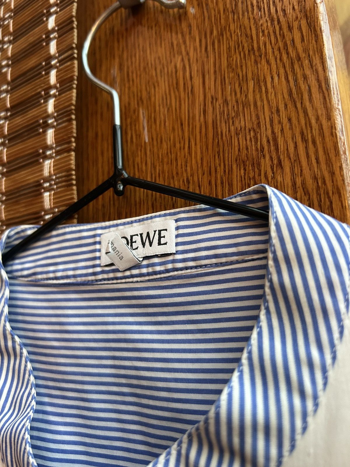Loewe Loewe Asymmetrical Two Tone Striped Tuxedo Button-Up Shirt Size XS / US 0-2 / IT 36-38 - 7 Thumbnail