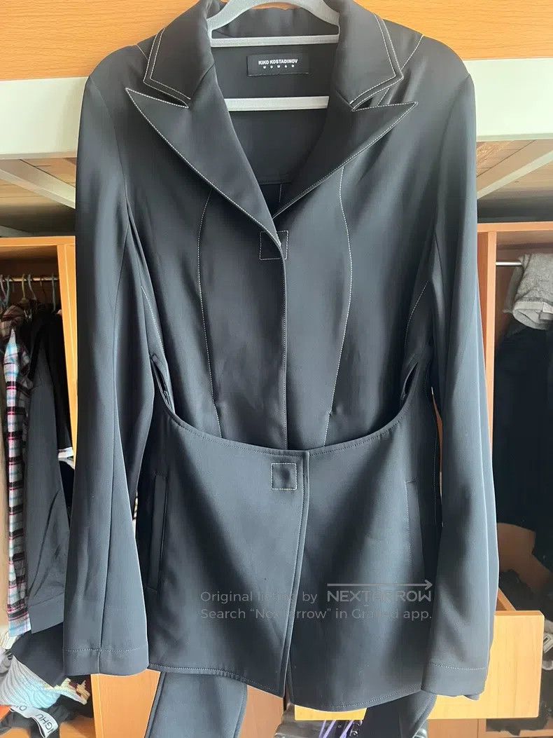 Kiko Kostadinov Kiko Kostadinov Ribbon tie blazer Size 40L - 1 Thumbnail
