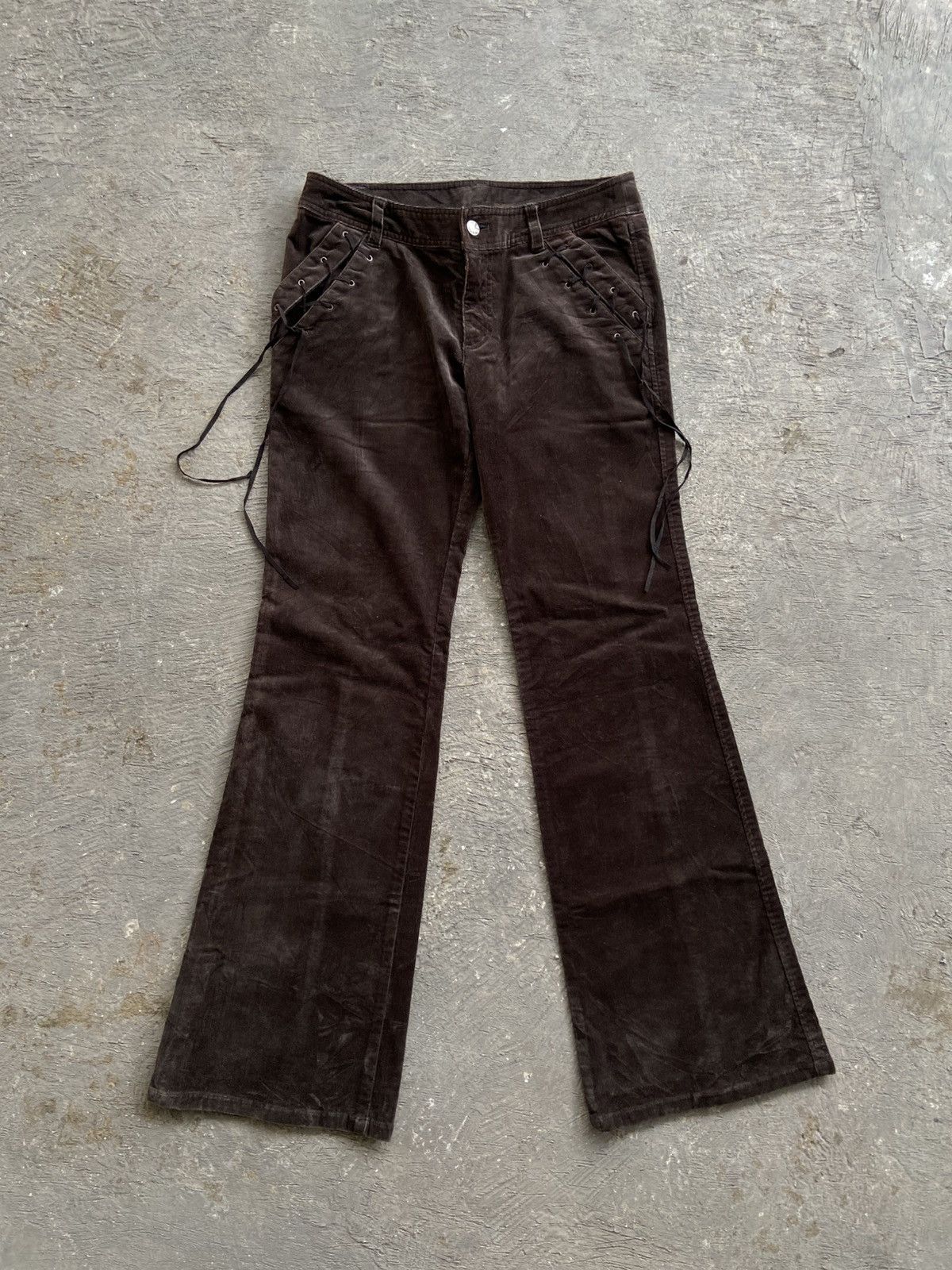 Le Grande Bleu (L.G.B.) 2000s Comme Ca Ism - Apocalypse Style Flare Corduroy Pants Size US 28 / EU 44 - 1 Thumbnail