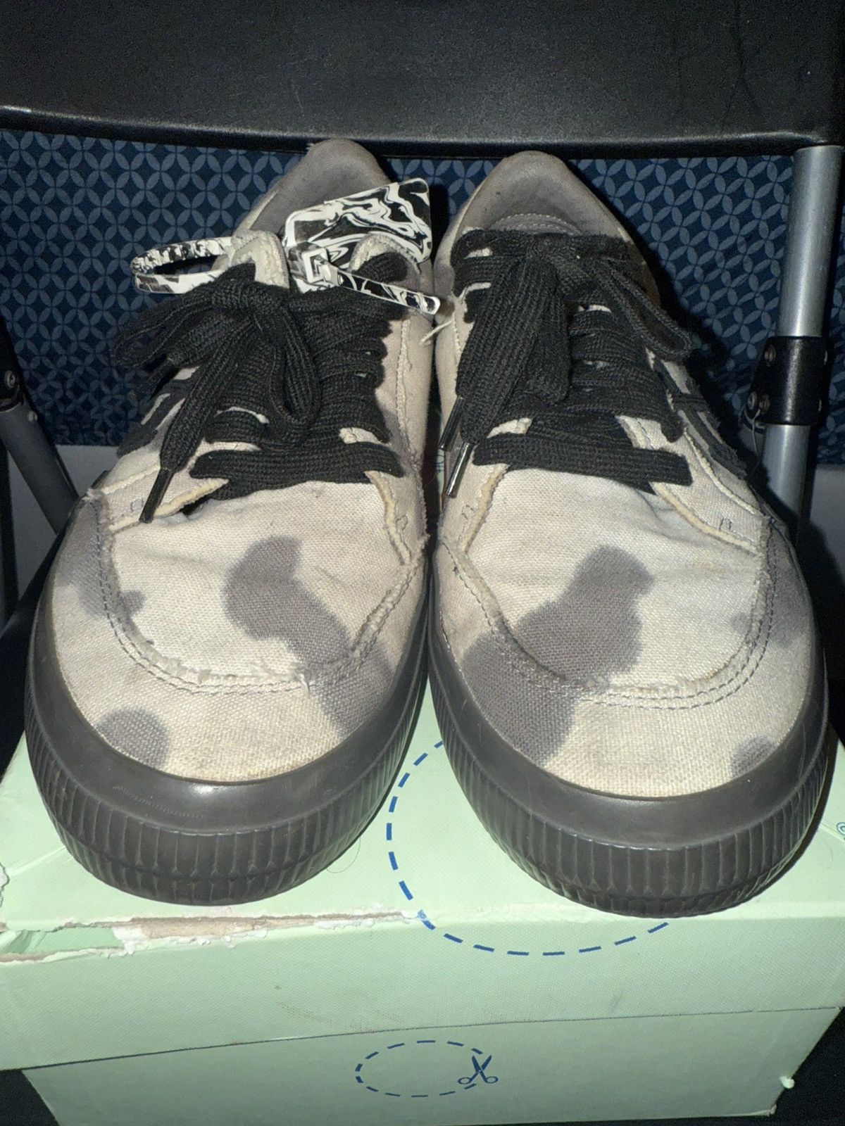 Off-White Tie Dye Low Vulcanized Black Medium Off-White Size US 9 / EU 42 - 7 Thumbnail