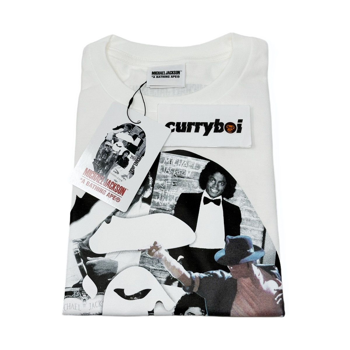 Bape BAPE x Michael Jackson Album Jacket Ape Head Tee White Size US M / EU 48-50 / 2 - 5 Thumbnail