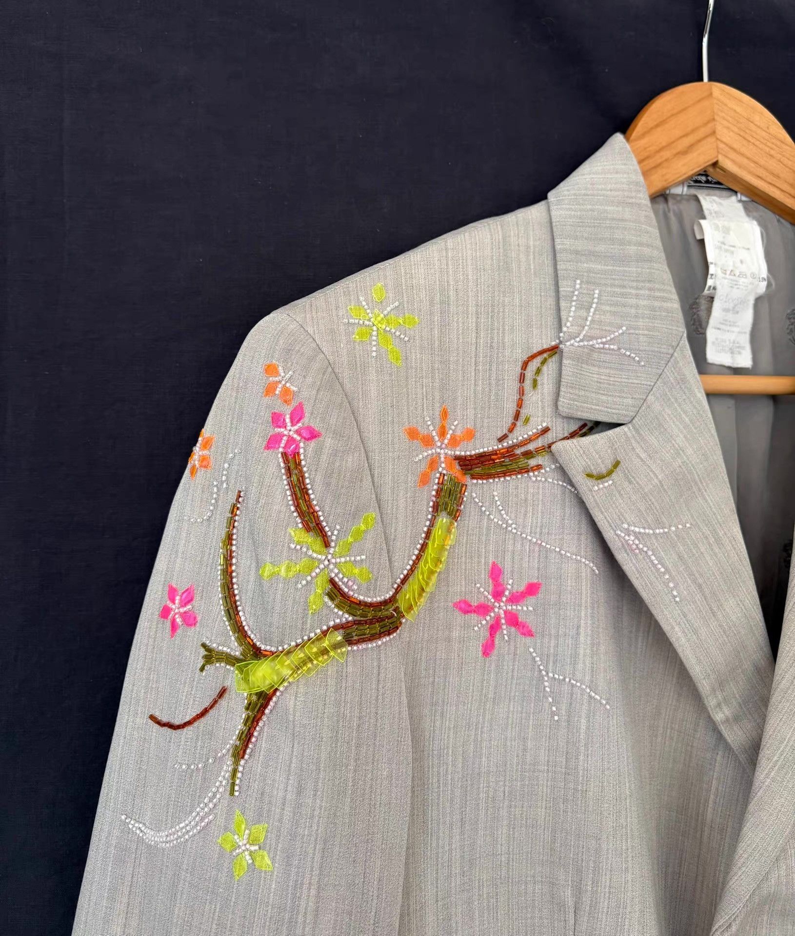 Versace Gianni Versace Men's Sequin Embroidered Suit Jacket Ｑ21 Size 48R - 9 Thumbnail