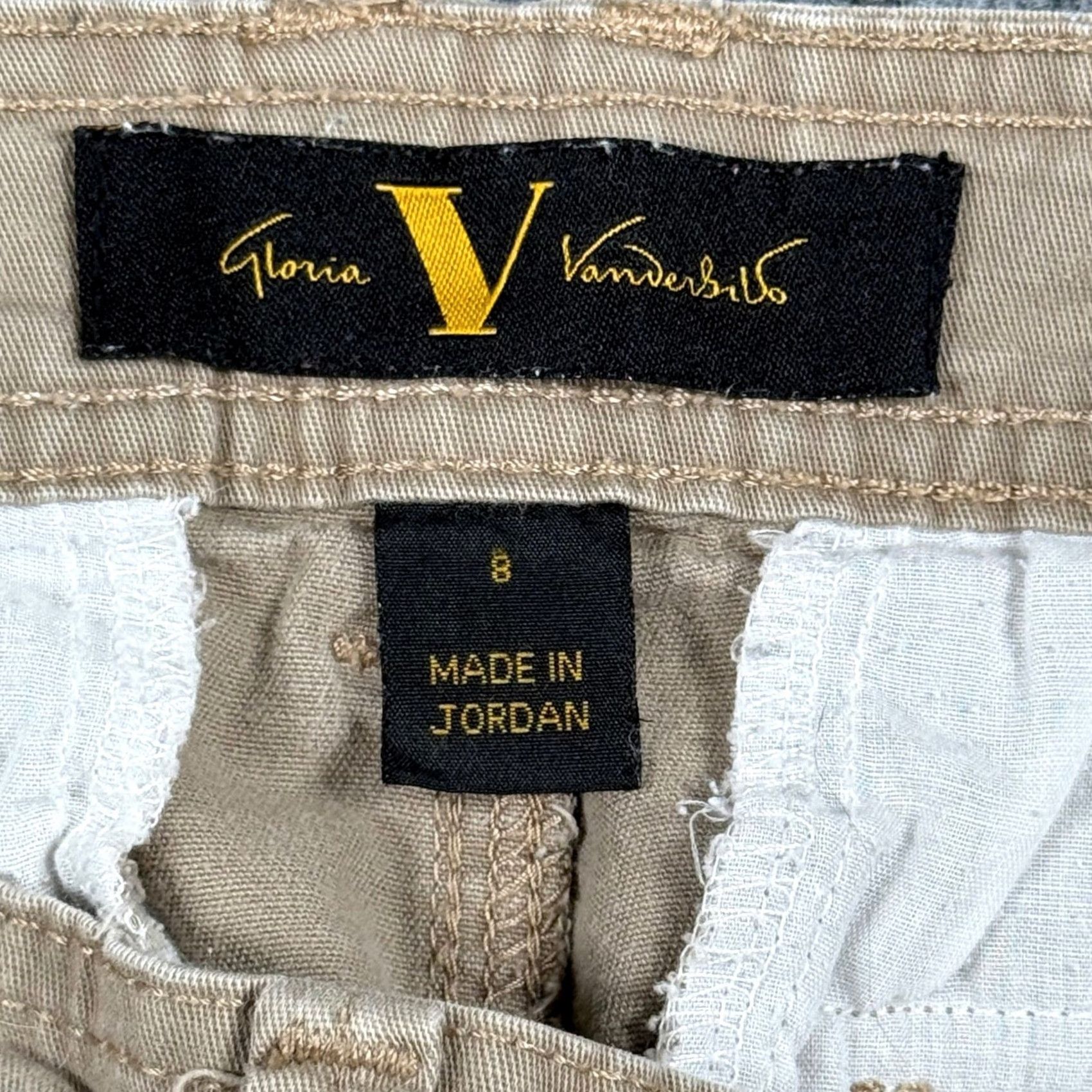 Gloria Vanderbilt Gloria Vanderbilt Khaki Pants Straight Leg Women 8 Beige Twill Pockets Stretch Workwear Casual Vintage No Size 30" / US 8 / IT 44 - 5 Thumbnail