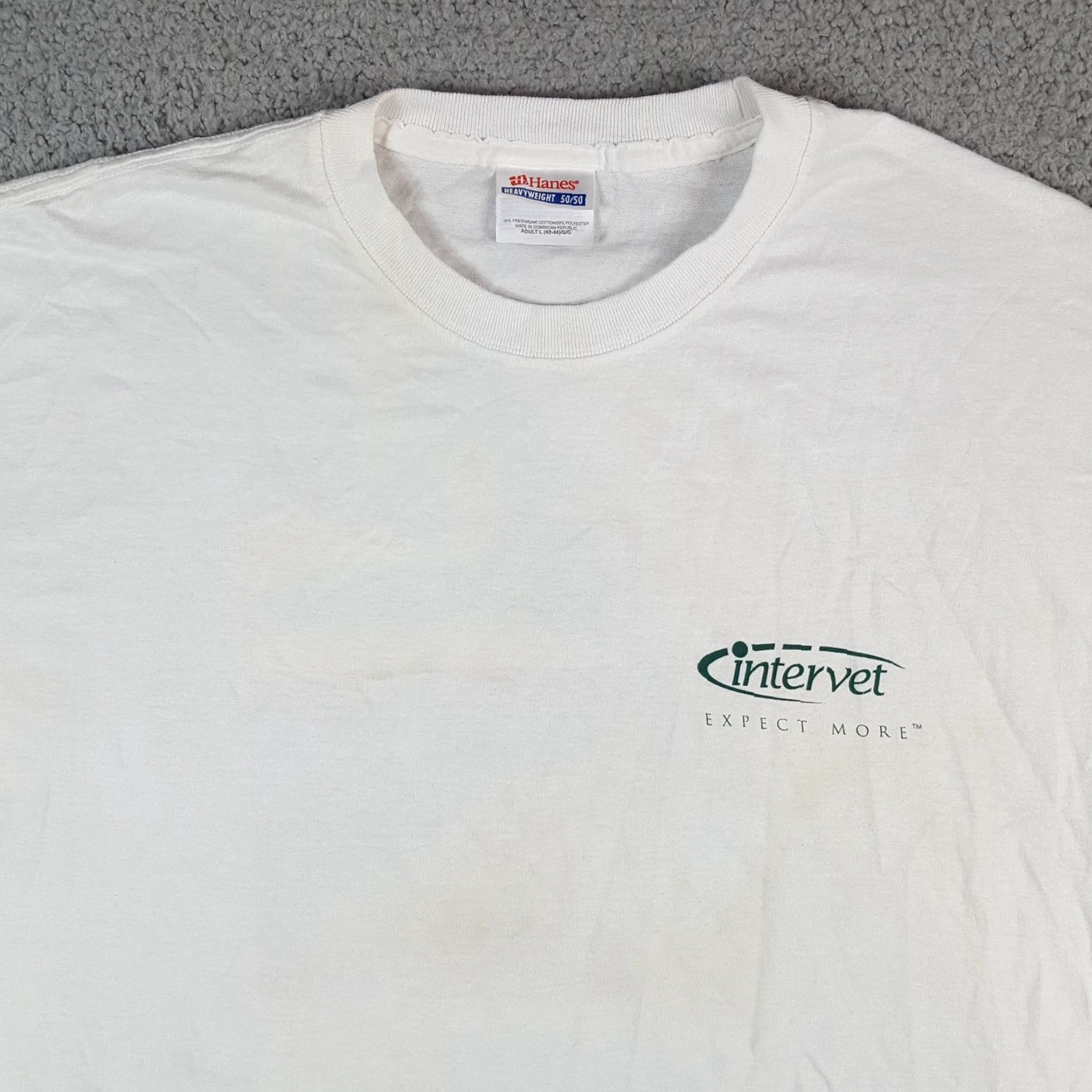 Hanes VINTAGE Intervet Horse Medicine Farm Animal Mens Size L Retro Farmer T Shirt Size US L / EU 52-54 / 3 - 2 Thumbnail