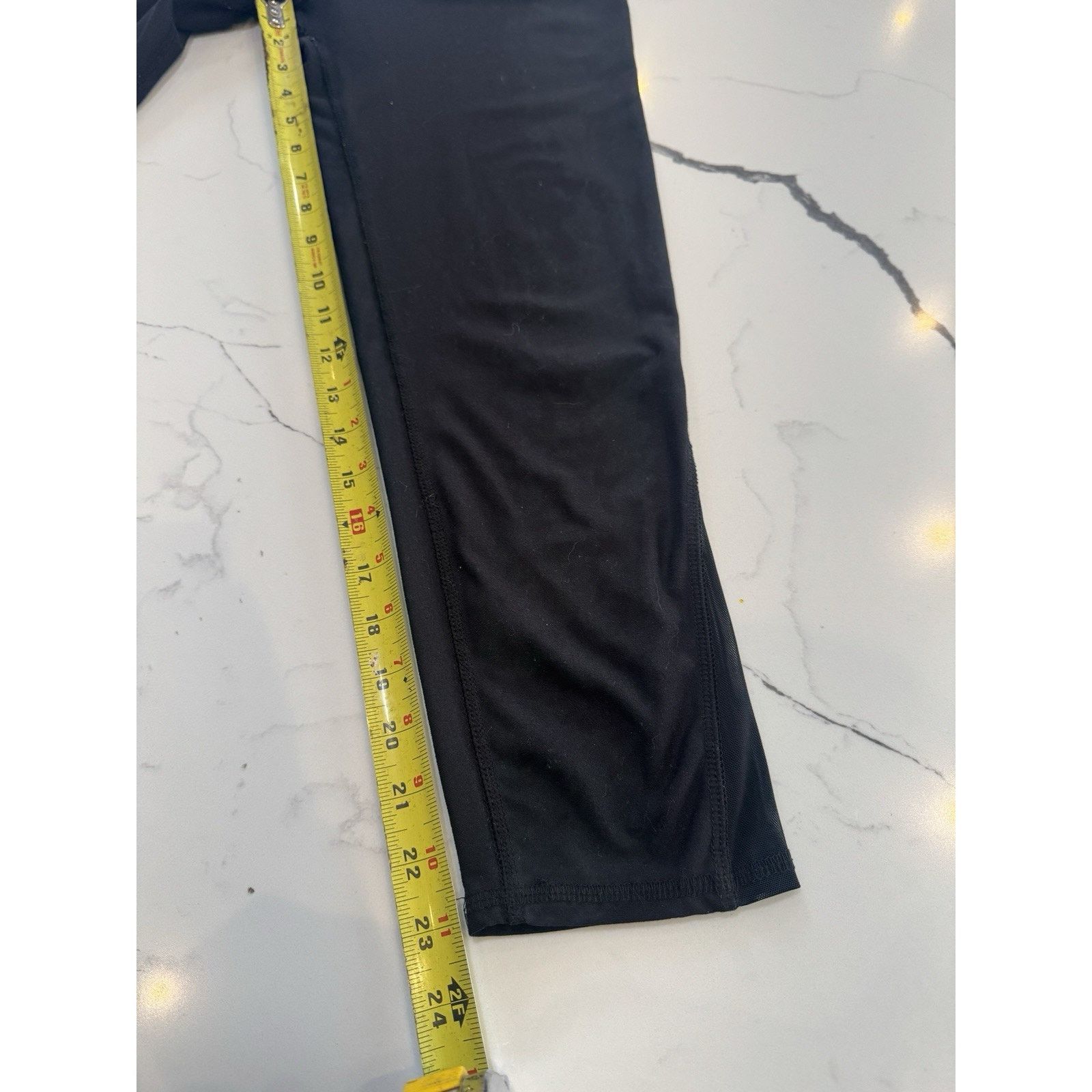 Other EVCR Black Capri Leggings Womens XL Mesh Calf Panels Pants Size 28" / US 6 / IT 42 - 2 Thumbnail