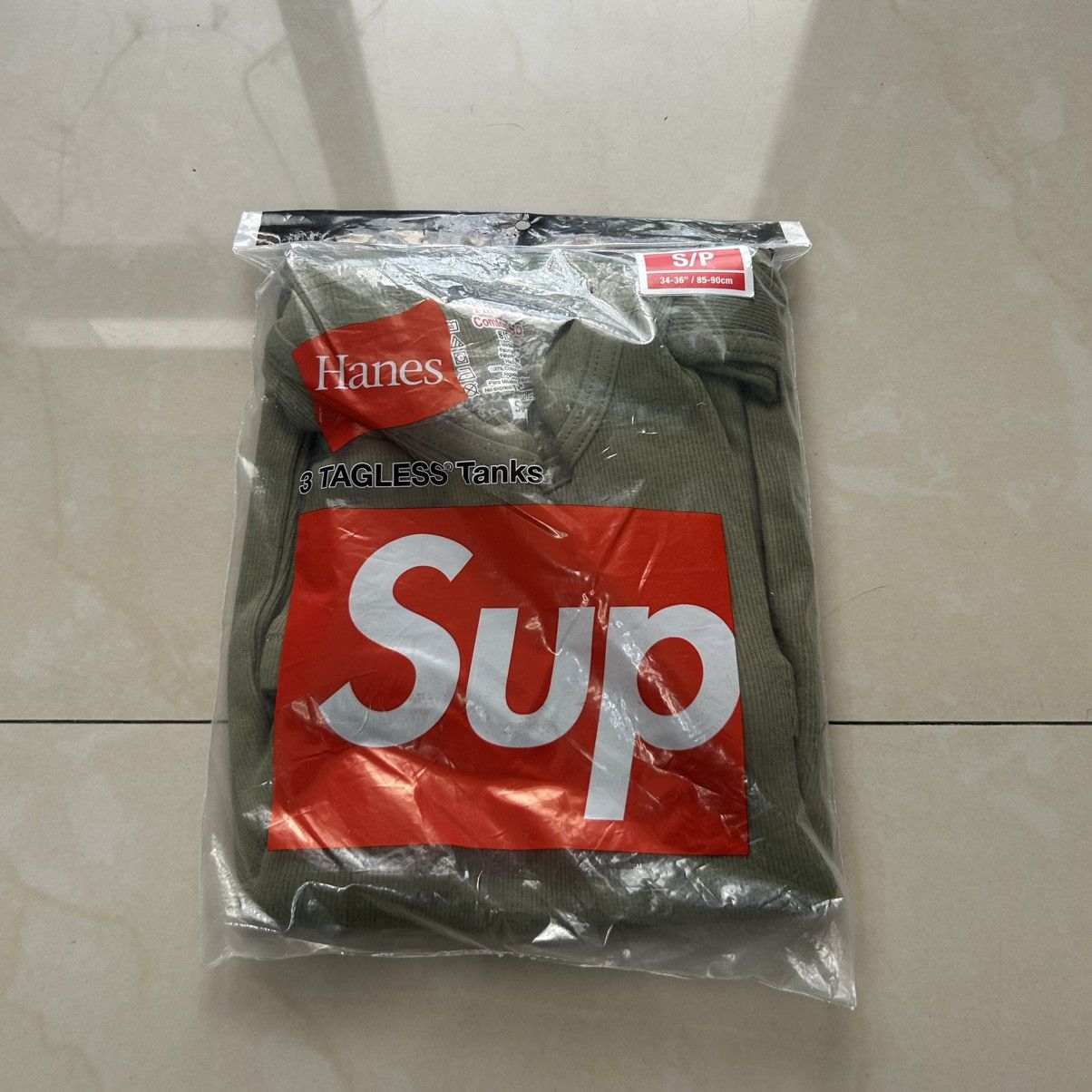 Hanes × Supreme Supreme olive tank tops Size US S / EU 44-46 / 1 - 2 Thumbnail