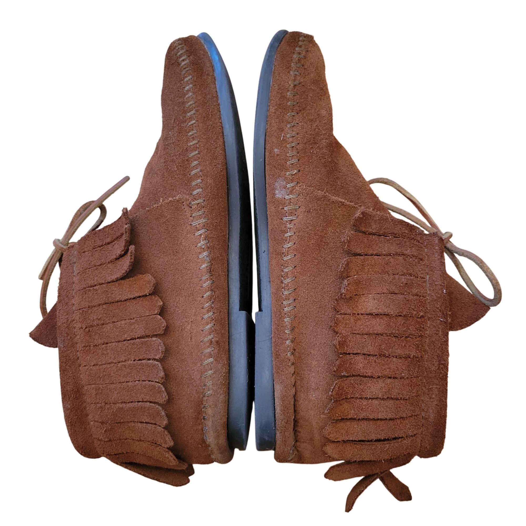 Minnetonka Minnetonka 7 Brown Leather Fringe Moccasins Ankle Boots Boot Size US 7 / IT 37 - 5 Thumbnail