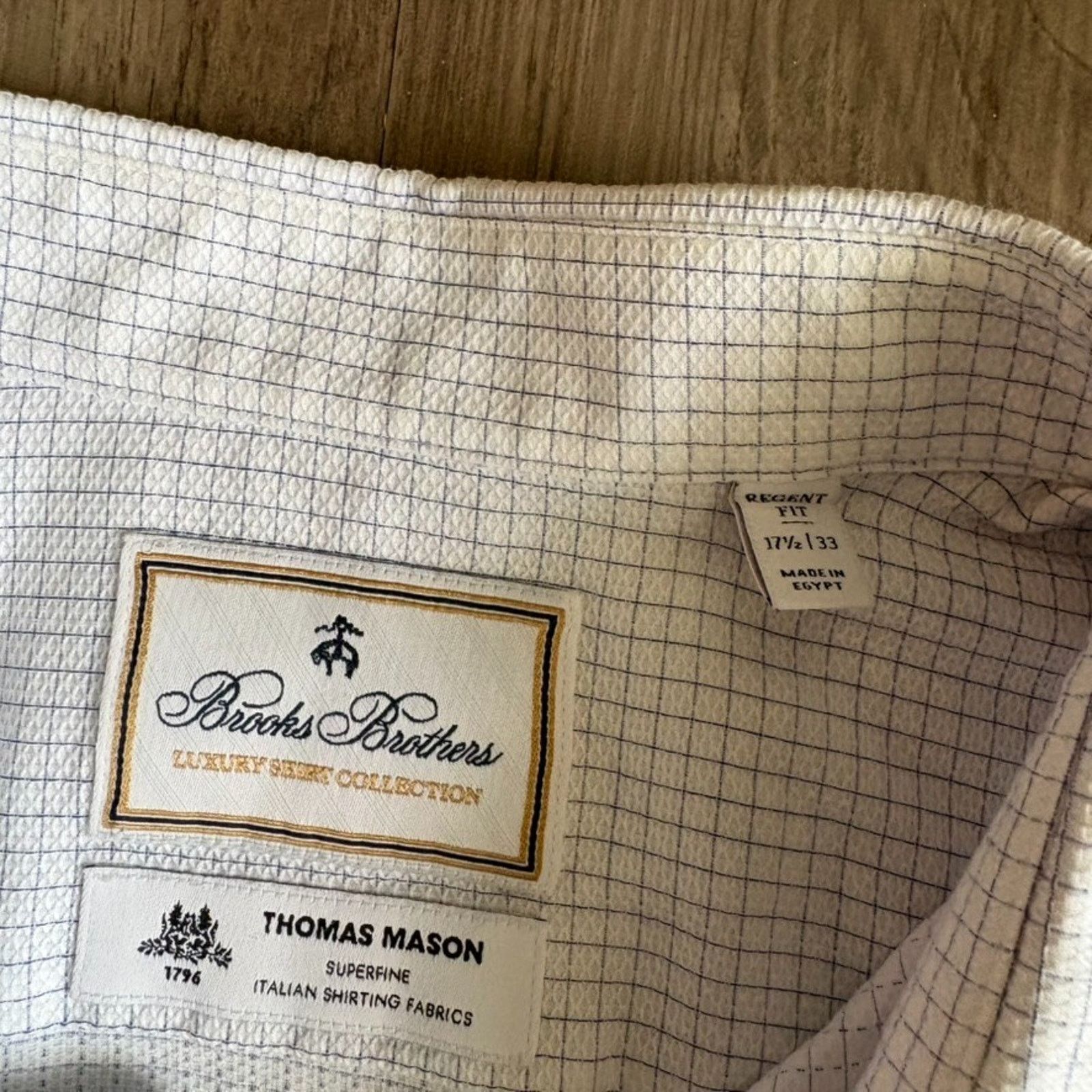 Brooks Brothers Brooks Brothers Thomas Mason Luxury Collection Dress Shirt Size US XL / EU 56 / 4 - 2 Thumbnail