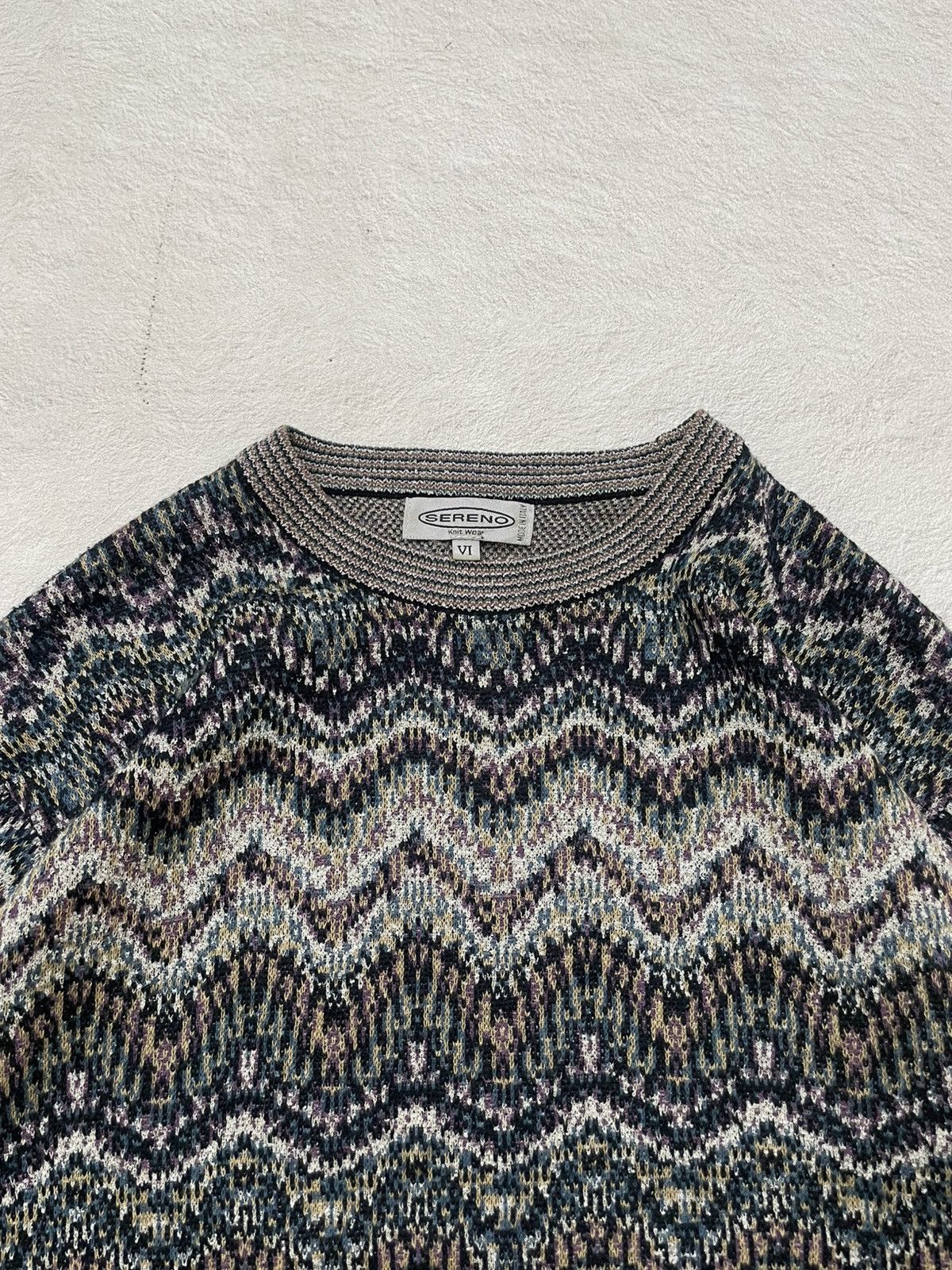 If Six Was Nine 2000s Missoni Knit Sweater Zig Zag Navajo Pattern y’s LGB Size US XL / EU 56 / 4 - 2 Thumbnail