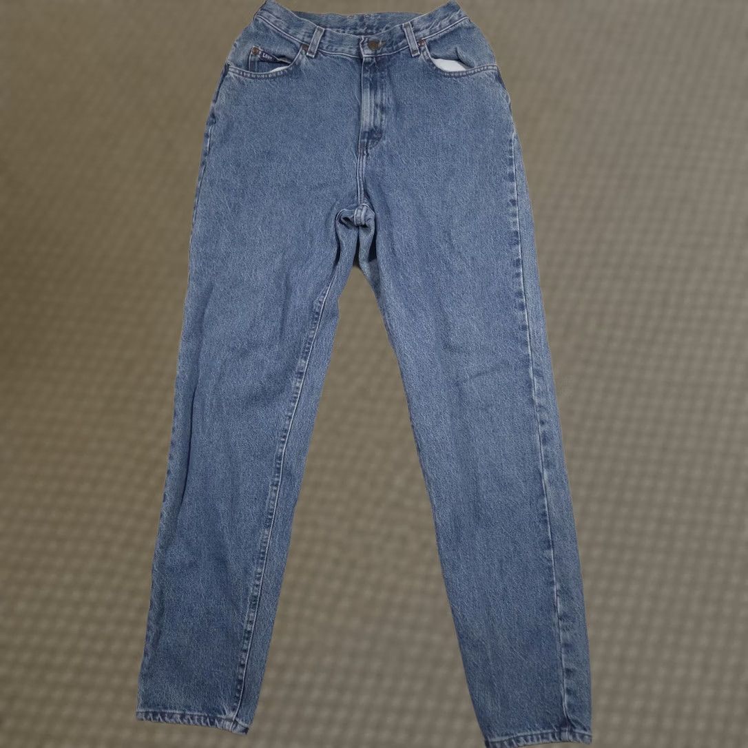 Lee VINTAGE Lee Jeans Womens 12 Blue High Rise Relaxed Tapered 100% Cotton Denim 90s Jeans Womens Mens Ladies? Size 34" / US 12 / IT 48 - 1 Thumbnail