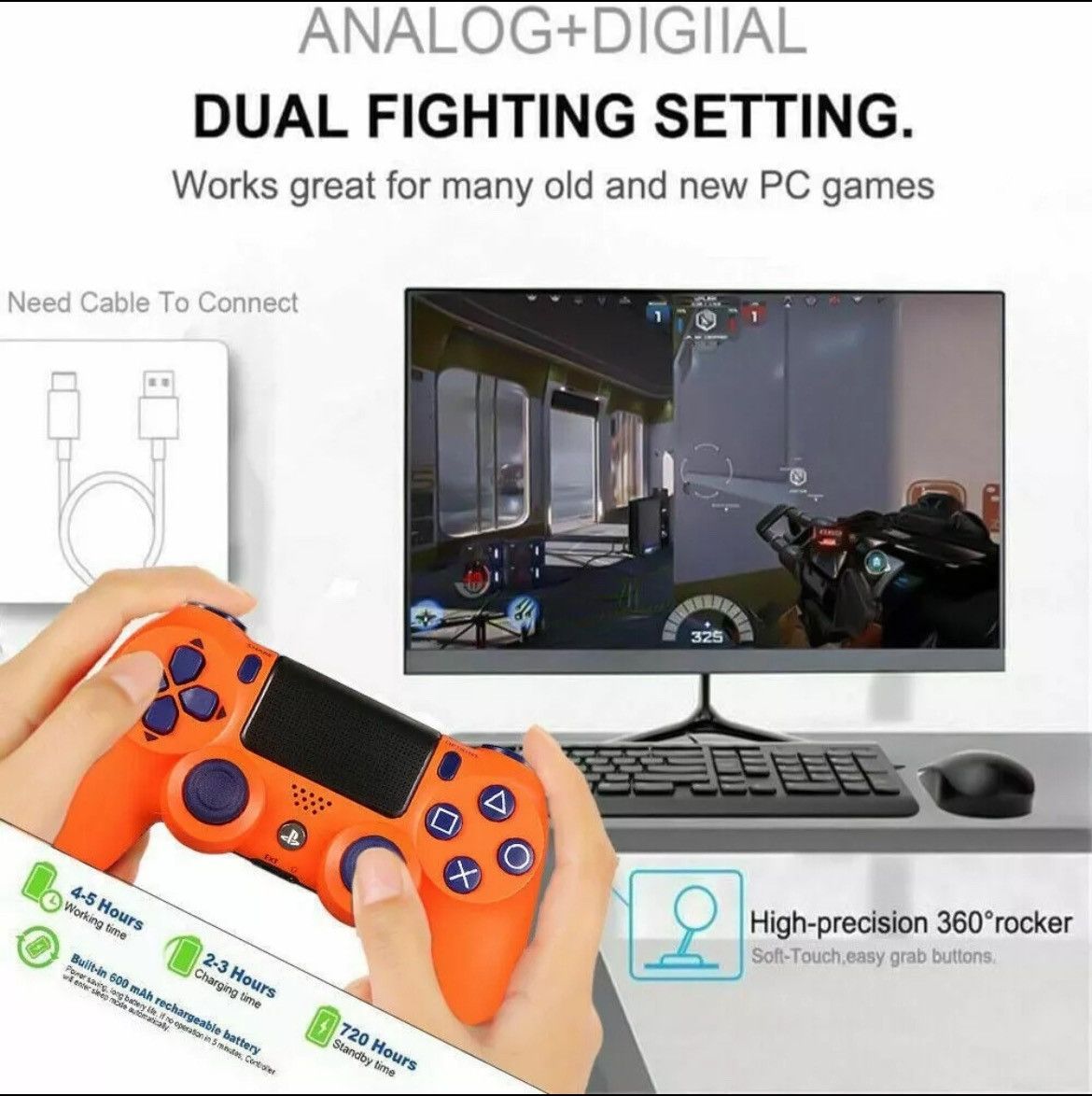 Sony PS4 Wireless DualShock controller compatible with ps4 and PC Size ONE SIZE - 6 Thumbnail