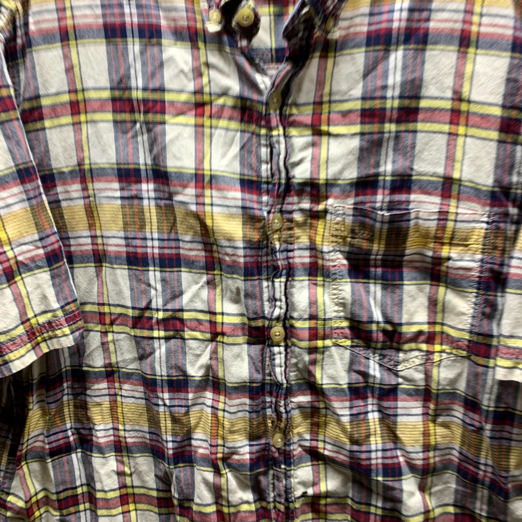 Vintage Woolrich Shirt XL Reg Button-Up Plaid Mens Outdoors 90s Orange Red Cotton Short Sleeve Button-Down Collar Mens Size US XL / EU 56 / 4 - 3 Thumbnail