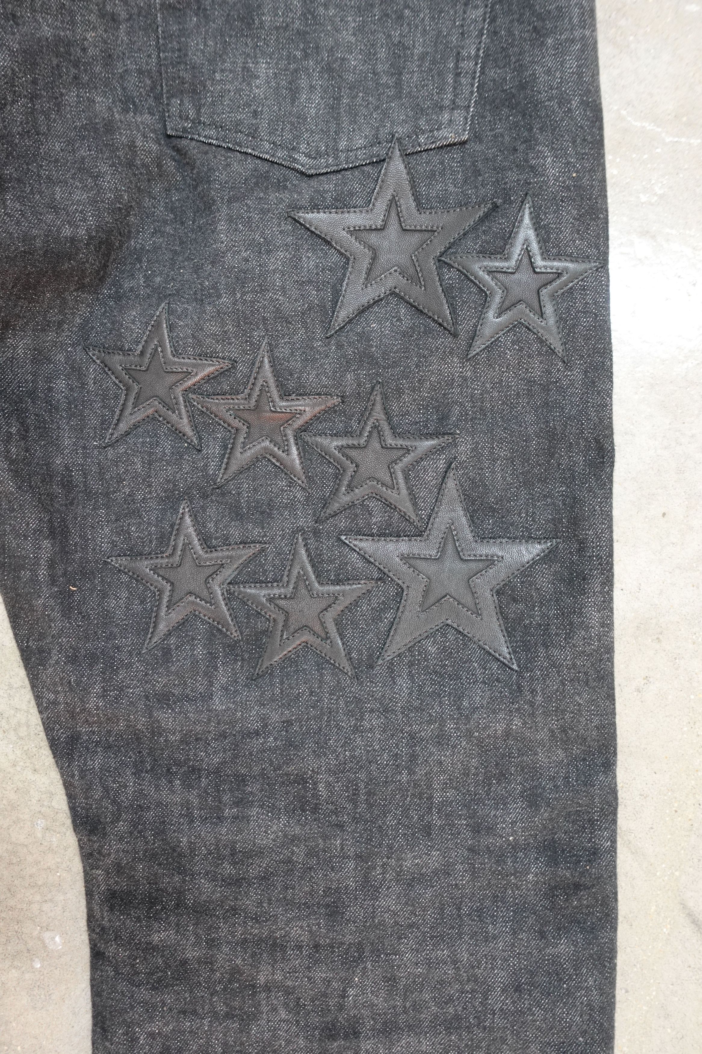 Chrome Hearts CHROME HEARTS FLEUR KNEE STAR PATCH JEANS BLACK Size US 38 / EU 54 - 9 Thumbnail