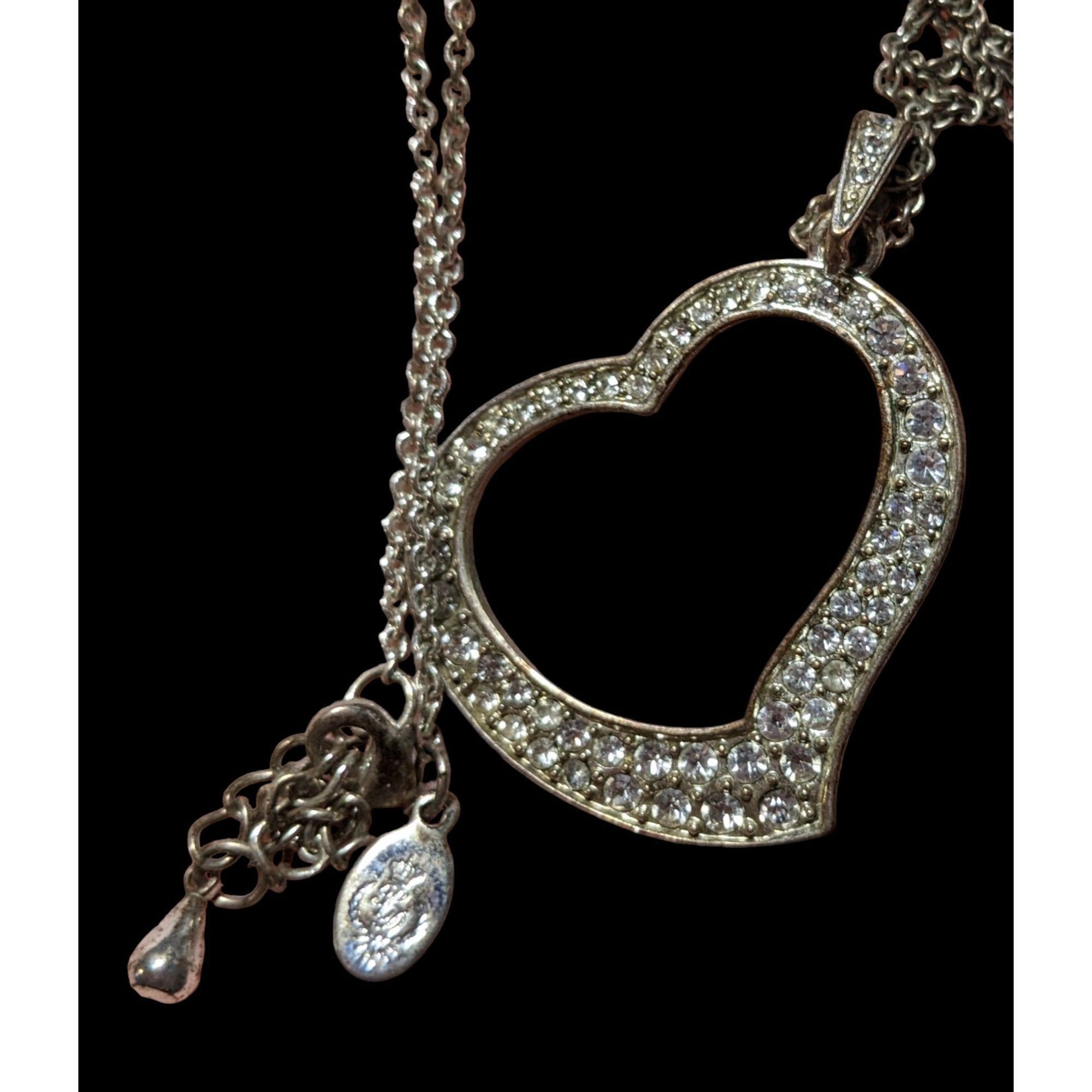 Other Vintage Premier Designs Open Heart Rhinestone Necklace Size ONE SIZE - 5 Thumbnail