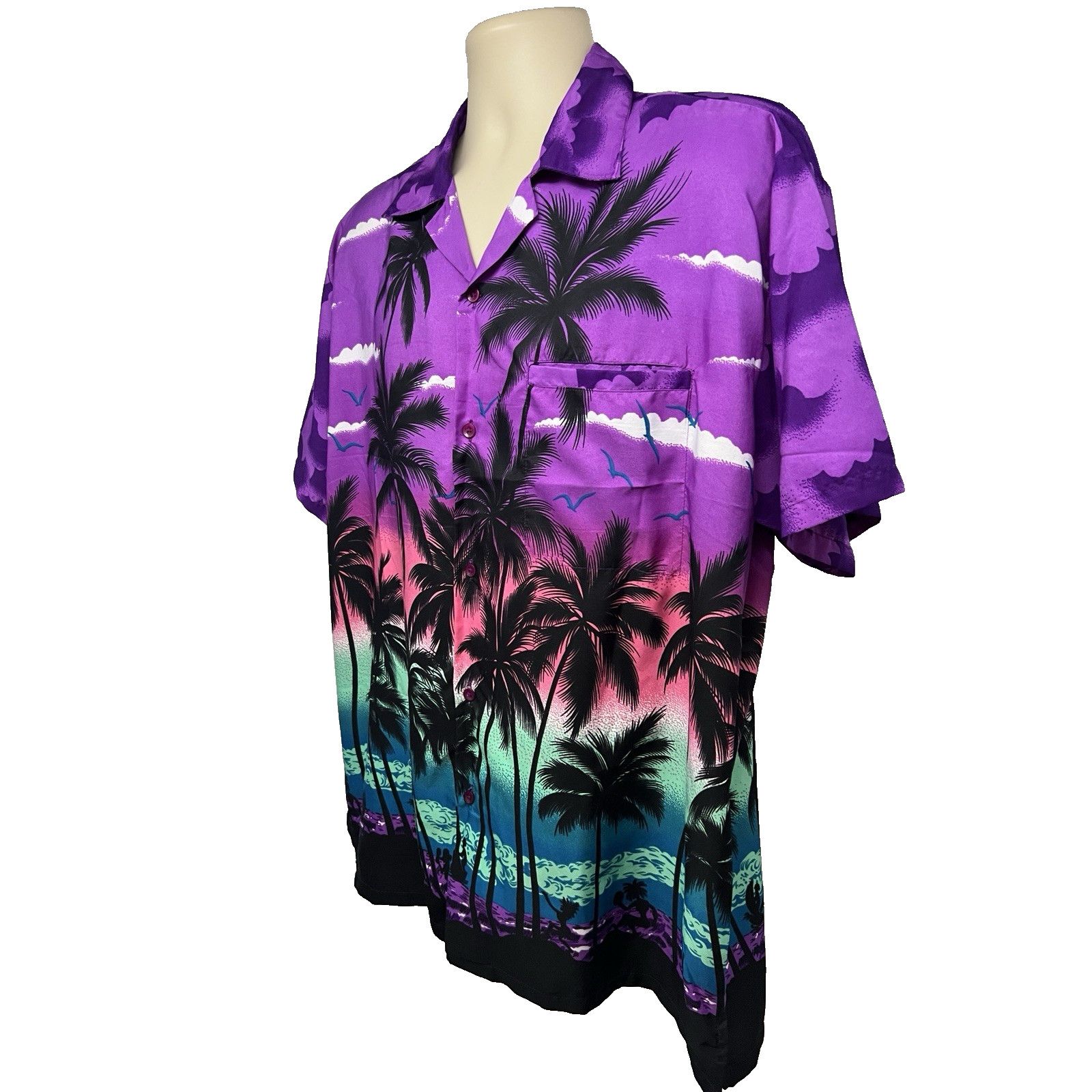 Other Hawaiian Tropical Button Up Shirt Large Welt Pocket Relaxed Size US L / EU 52-54 / 3 - 2 Thumbnail