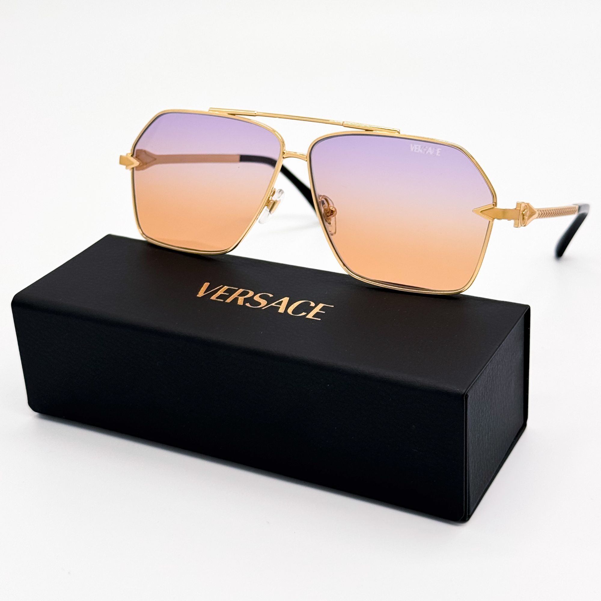 Versace NEW VE2284 1002/EL GOLD PINK UNISEX AVIATOR SUNGLASSES VE228 Size ONE SIZE - 1 Thumbnail