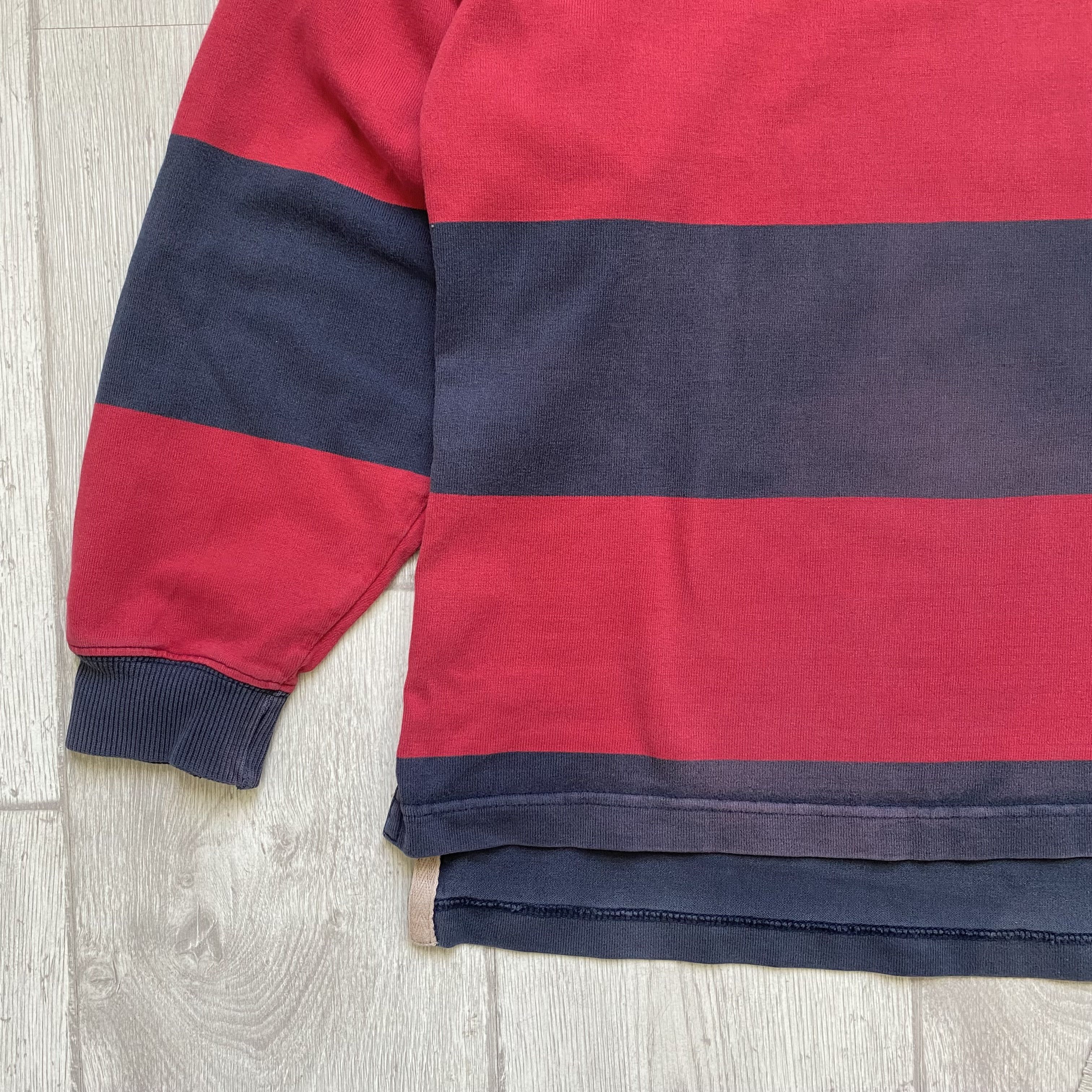 Polo Ralph Lauren Vintage 90s Gant USA stripped rugby shirt Faded Size US M / EU 48-50 / 2 - 7 Thumbnail