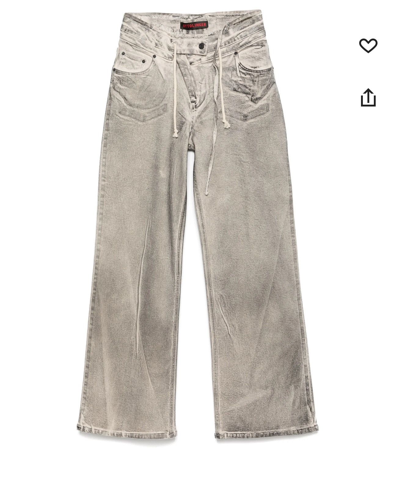 Ottolinger OTTOLINGER Off white and black double fold jeans Size US 26 / EU 42 - 10 Thumbnail