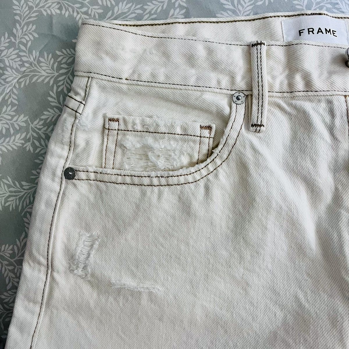 Frame Frame Le Original Women’s Straight Jeans Distressed Size: 27 Size 27" / US 4 / IT 40 - 8 Thumbnail
