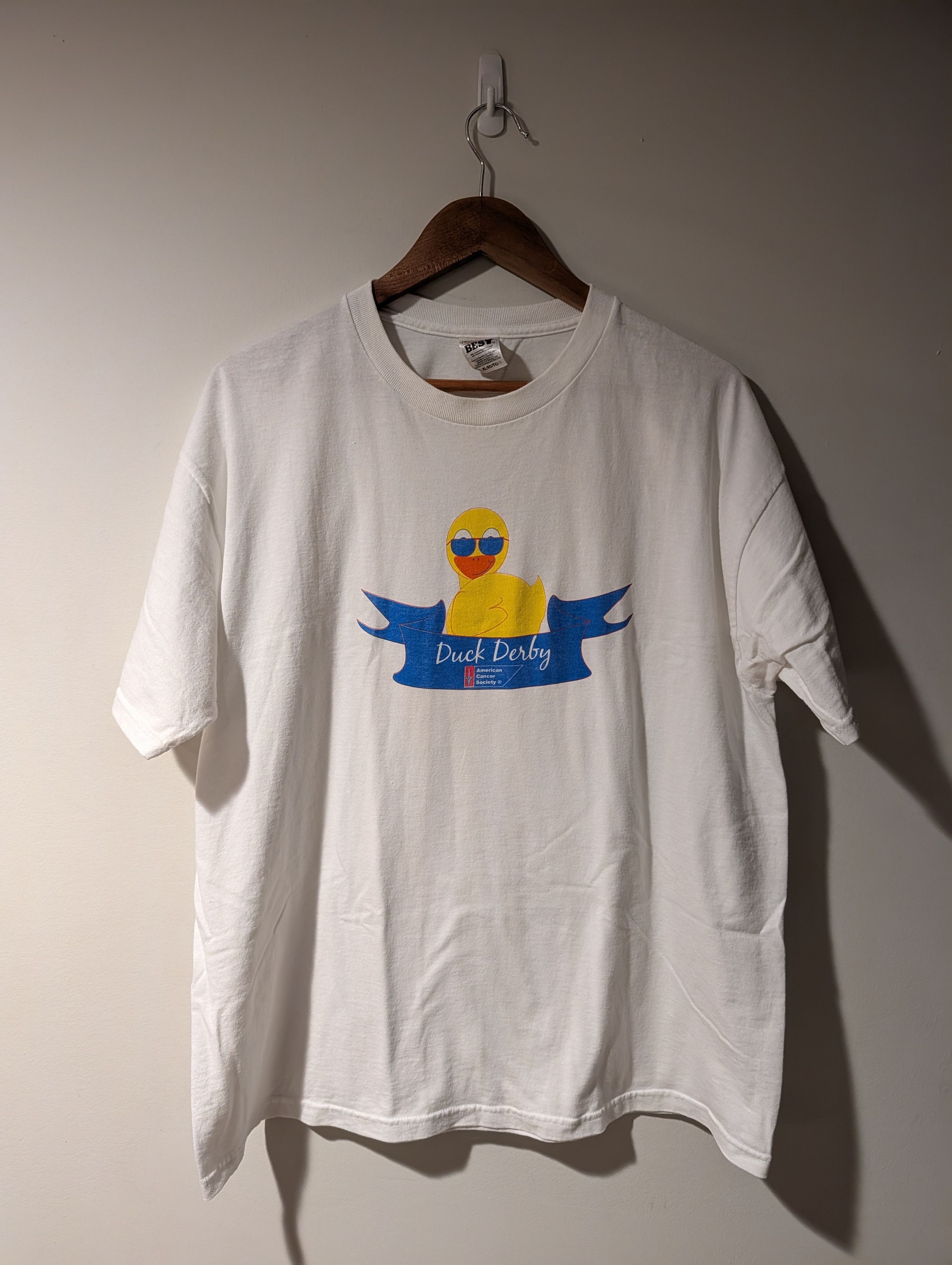 Fruit Of The Loom Vintage 90s Duck Derby American Cancer Society T-Shirt Size US XL / EU 56 / 4 - 1 Thumbnail