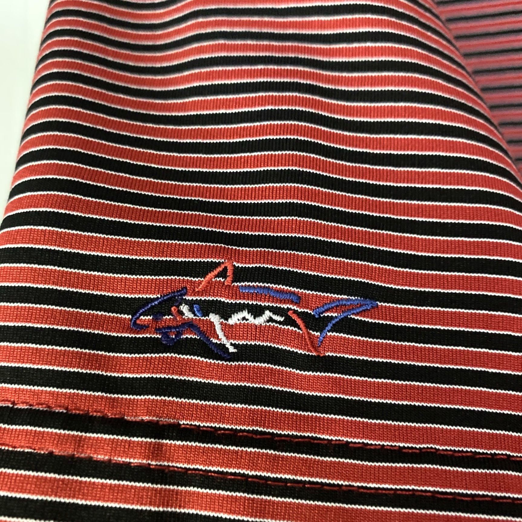 Vintage Greg Norman Polo Shirt Striped Red Play Dry Mens Large L Size US L / EU 52-54 / 3 - 5 Thumbnail