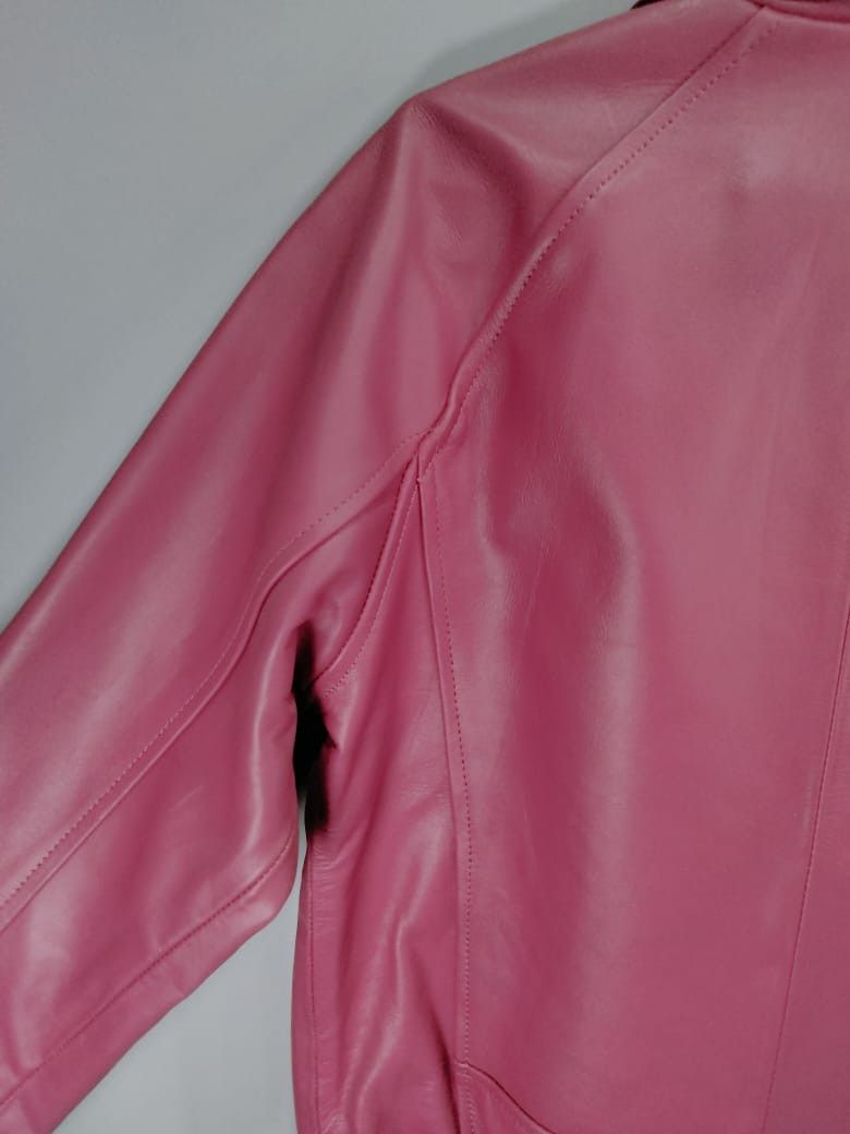 Other ✨Wleti Pink Sheep Leather Bomber Jacket — Women’s✨ Size M / US 6-8 / IT 42-44 - 11 Thumbnail