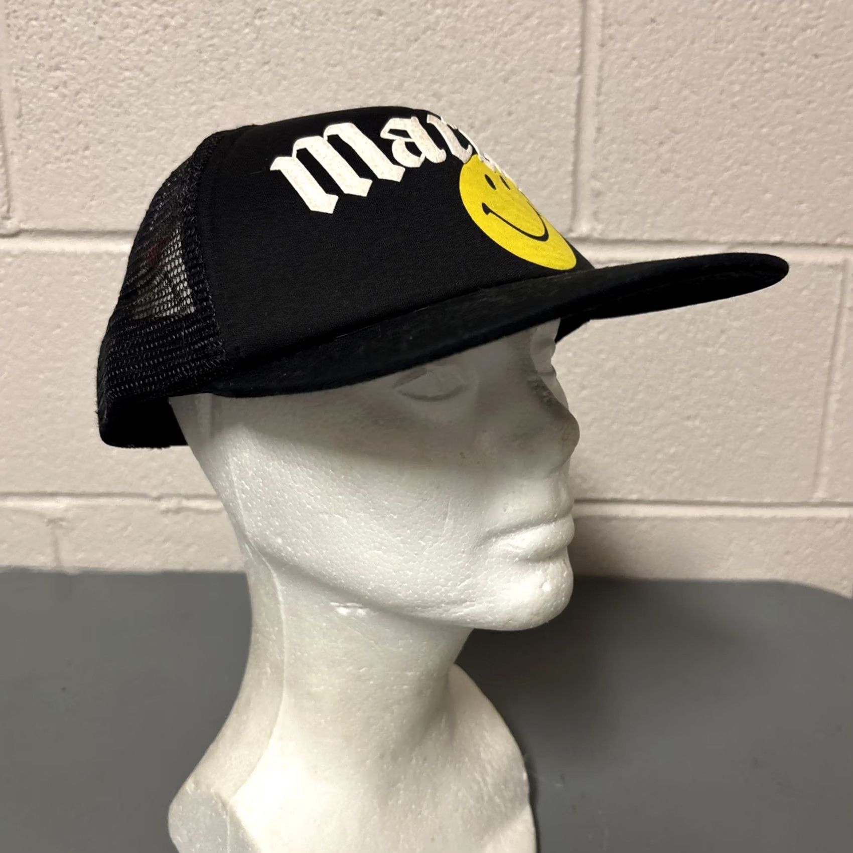 Market Market Trucker Cap Black Smile Mens Casual Workwear Hat Size ONE SIZE - 2 Thumbnail