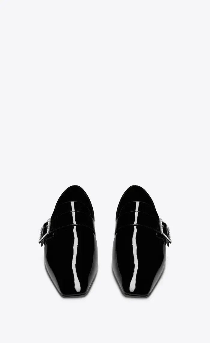 Saint Laurent Paris oc11z1225 756022 Tristan Slippers Loafers Patent Leather Size US 9.5 / EU 42-43 - 2 Thumbnail