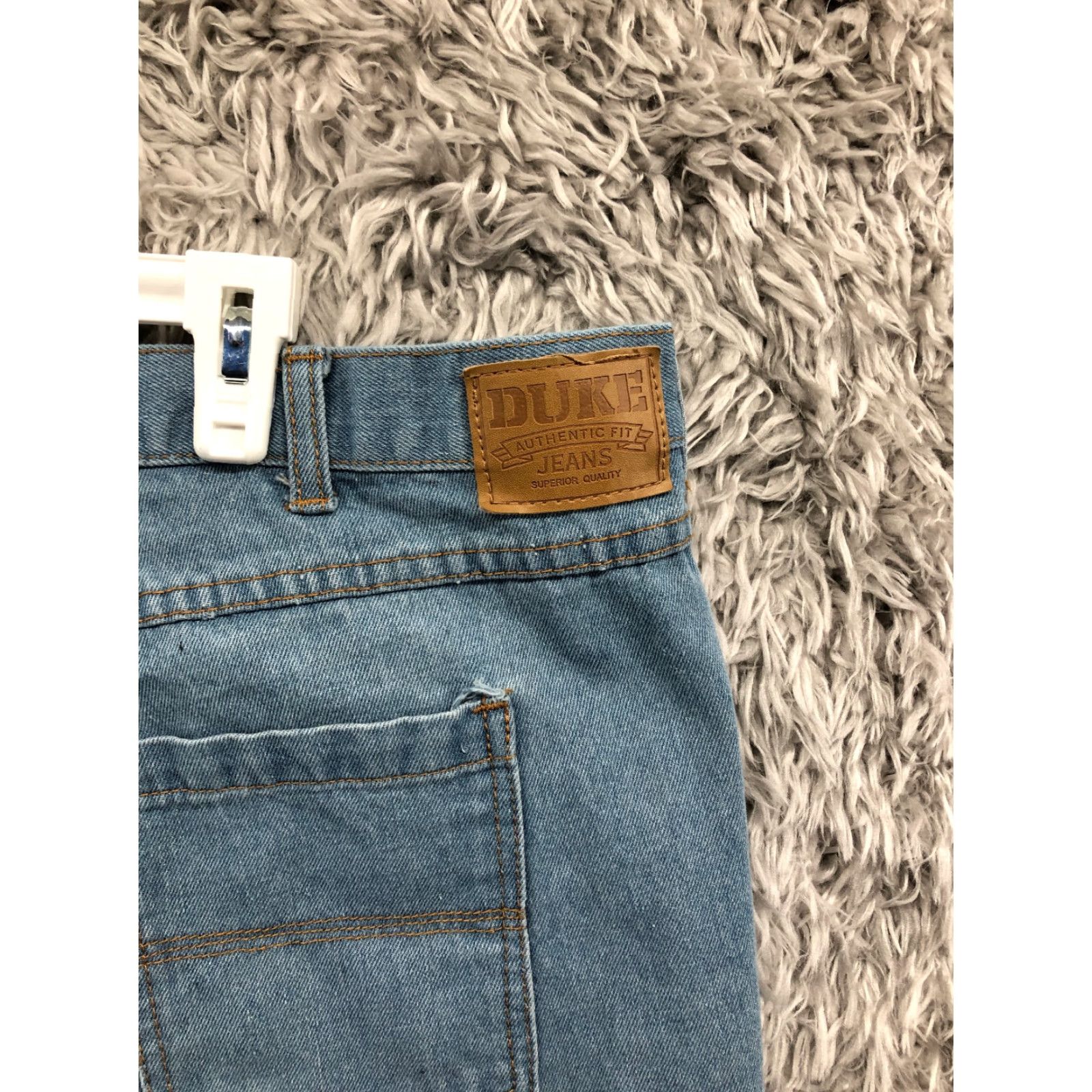Vintage Duke Jeans Size 38 Mens Mid Rise Straight Leg Stone Wash Blue Denim Jeans Size US 38 / EU 54 - 6 Thumbnail