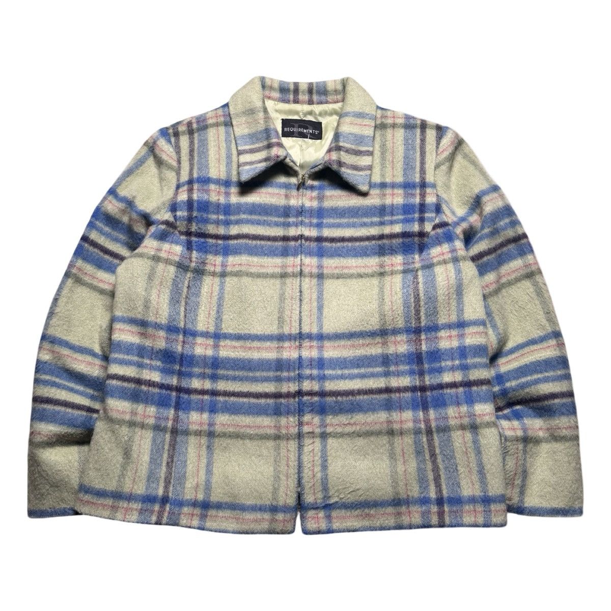 Other Vintage Requirements Mohair Acrylic Plaid Blazer Full Zip XL Size XL / US 12-14 / IT 48-50 - 1 Thumbnail