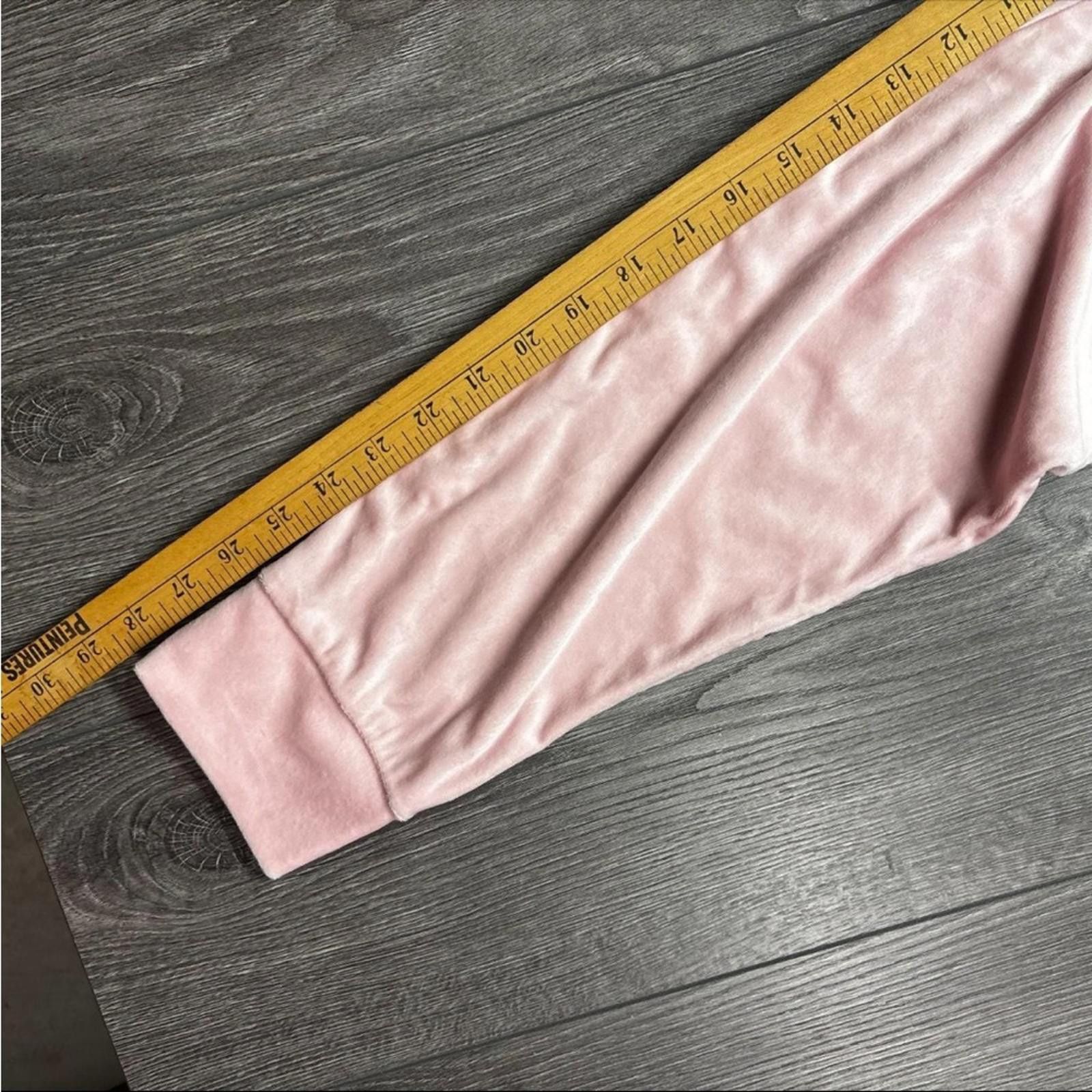 Juicy Couture Jeans Authentic Juicy Couture Light Pink Velour Track Pants Size 36" / US 14 / IT 50 - 4 Thumbnail