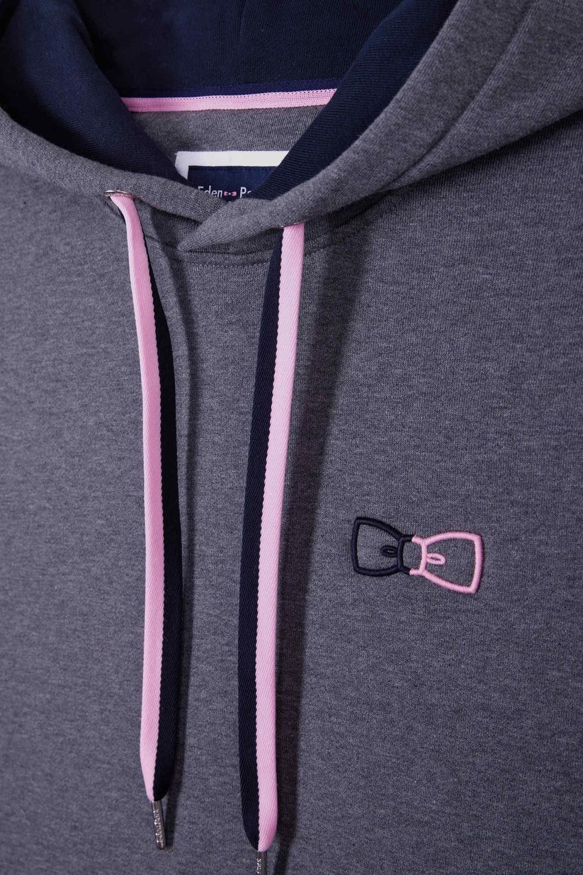 Eden Park o1s22i1n1024 Embroidered Logo Hooded Sweatshirt in Grey Size US L / EU 52-54 / 3 - 7 Thumbnail