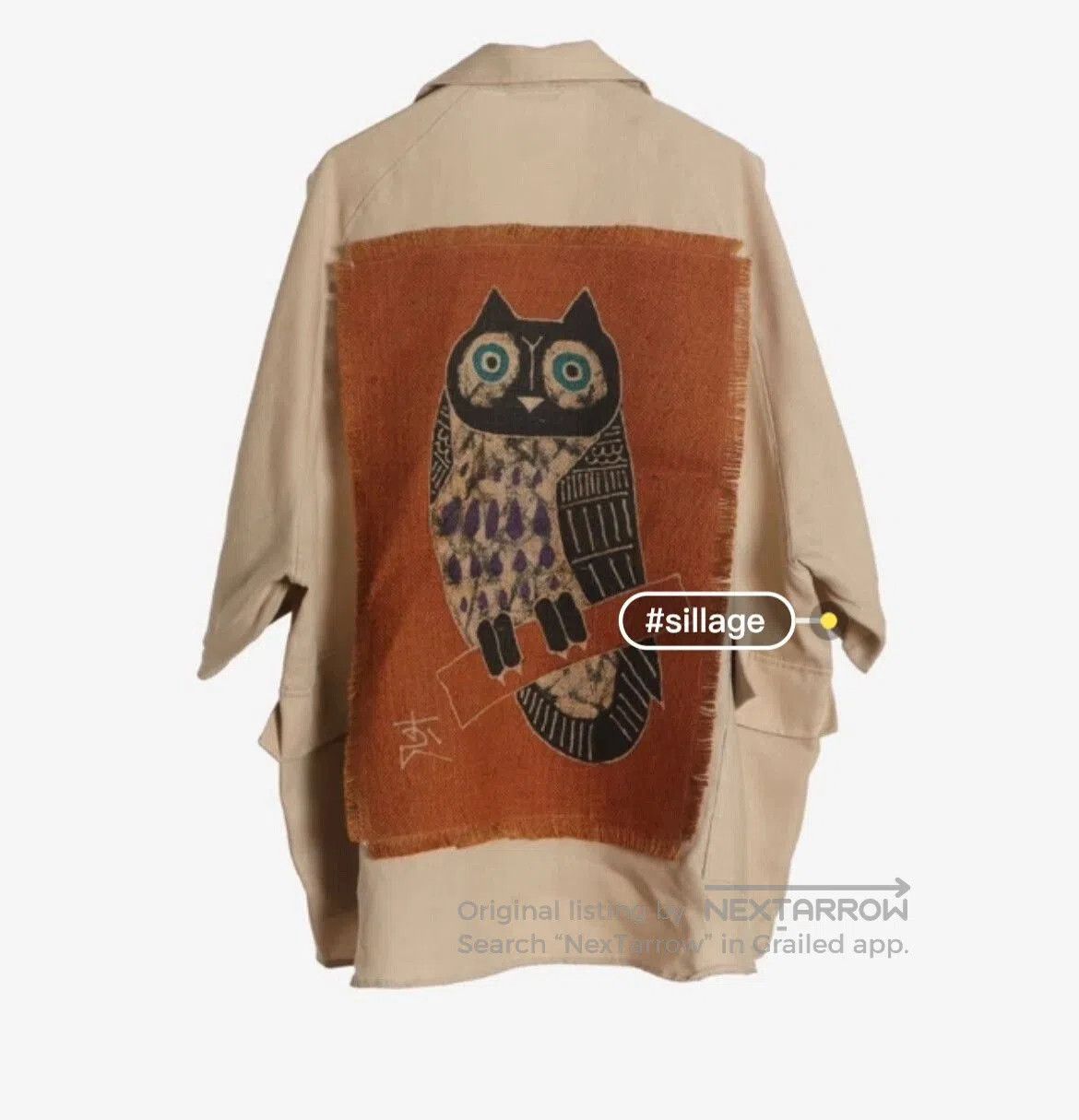 Sillage orange owl limited edition linen top. Size M / US 6-8 / IT 42-44 - 1 Thumbnail