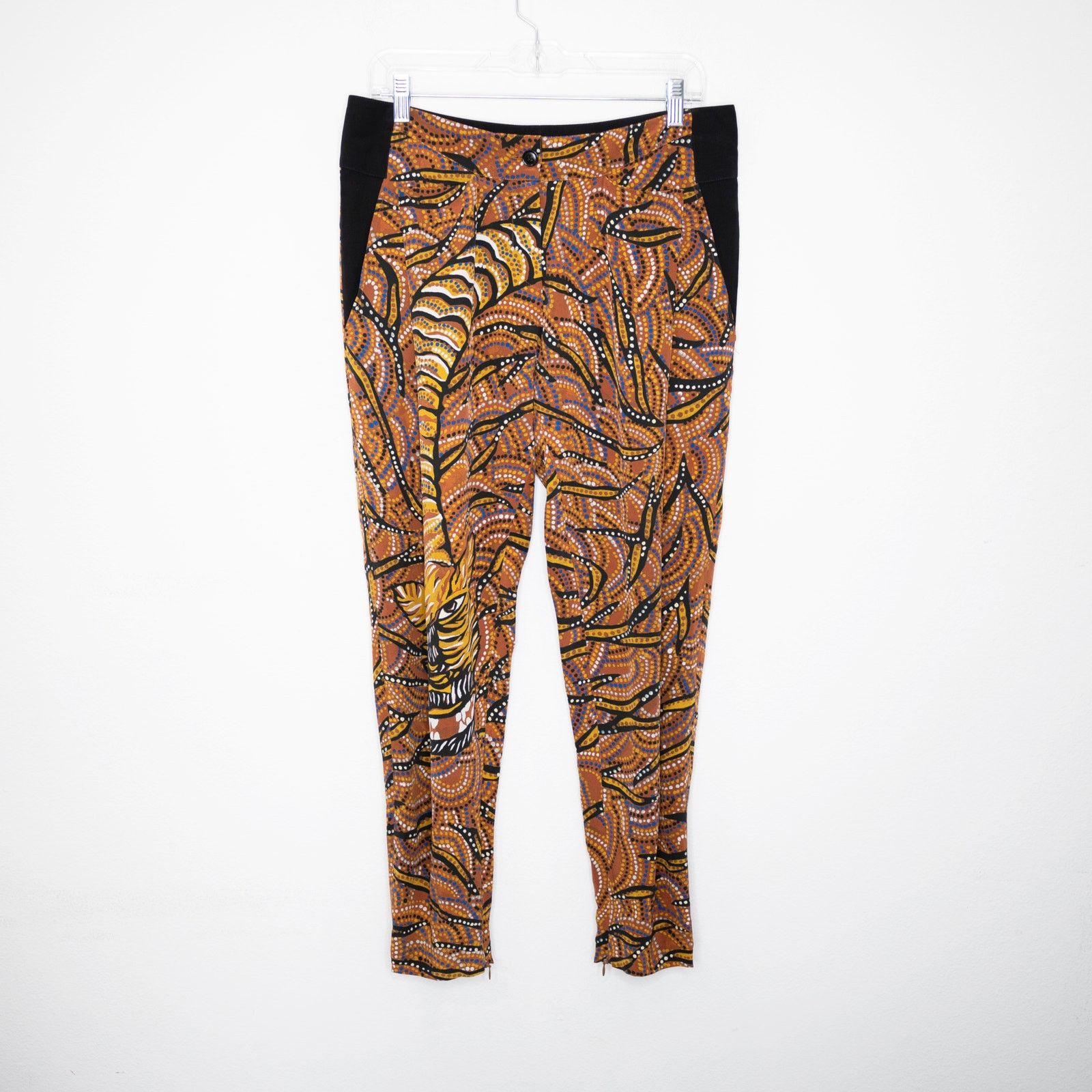 image of Barbara Bui Printed Silk Pants, Women's (Size 28)