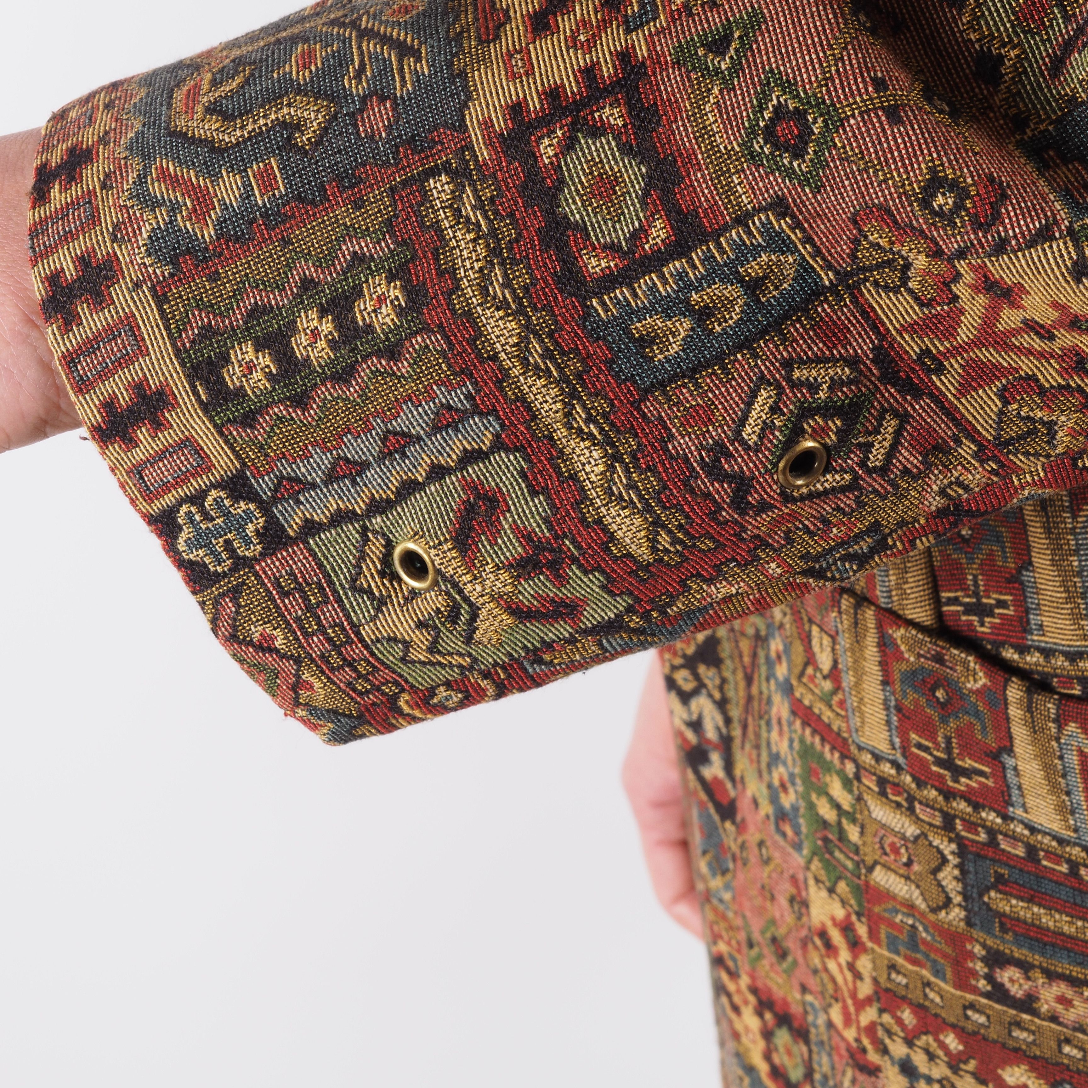 Moschino × Vintage Moschino Cheap Chic Vintage Tribal Textured Blazer Jacket Size XL / US 12-14 / IT 48-50 - 6 Thumbnail