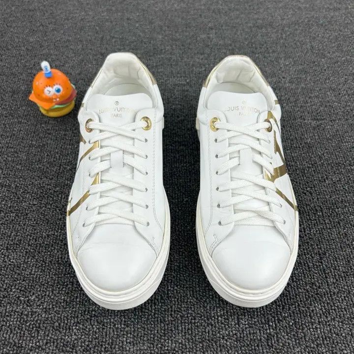 Louis Vuitton Louis Vuitton White Leather Casual Sneakers -2508 Size US 5.5 / EU 38 - 2 Thumbnail