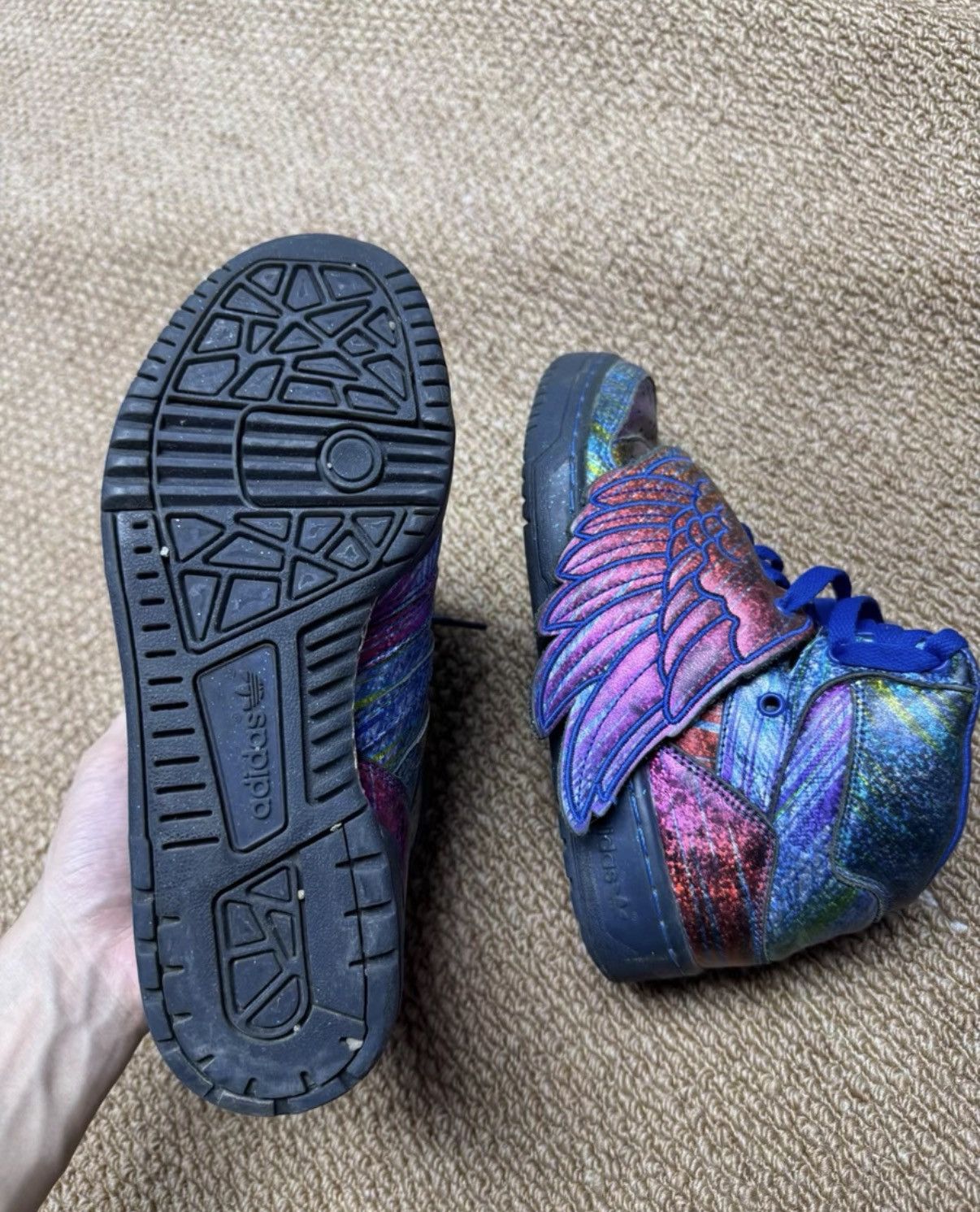 Adidas Adidas Jeremy Scott JS Wings Rainbow Iridescent Sneakers K37 Size US 6.5 / IT 36.5 - 8 Thumbnail