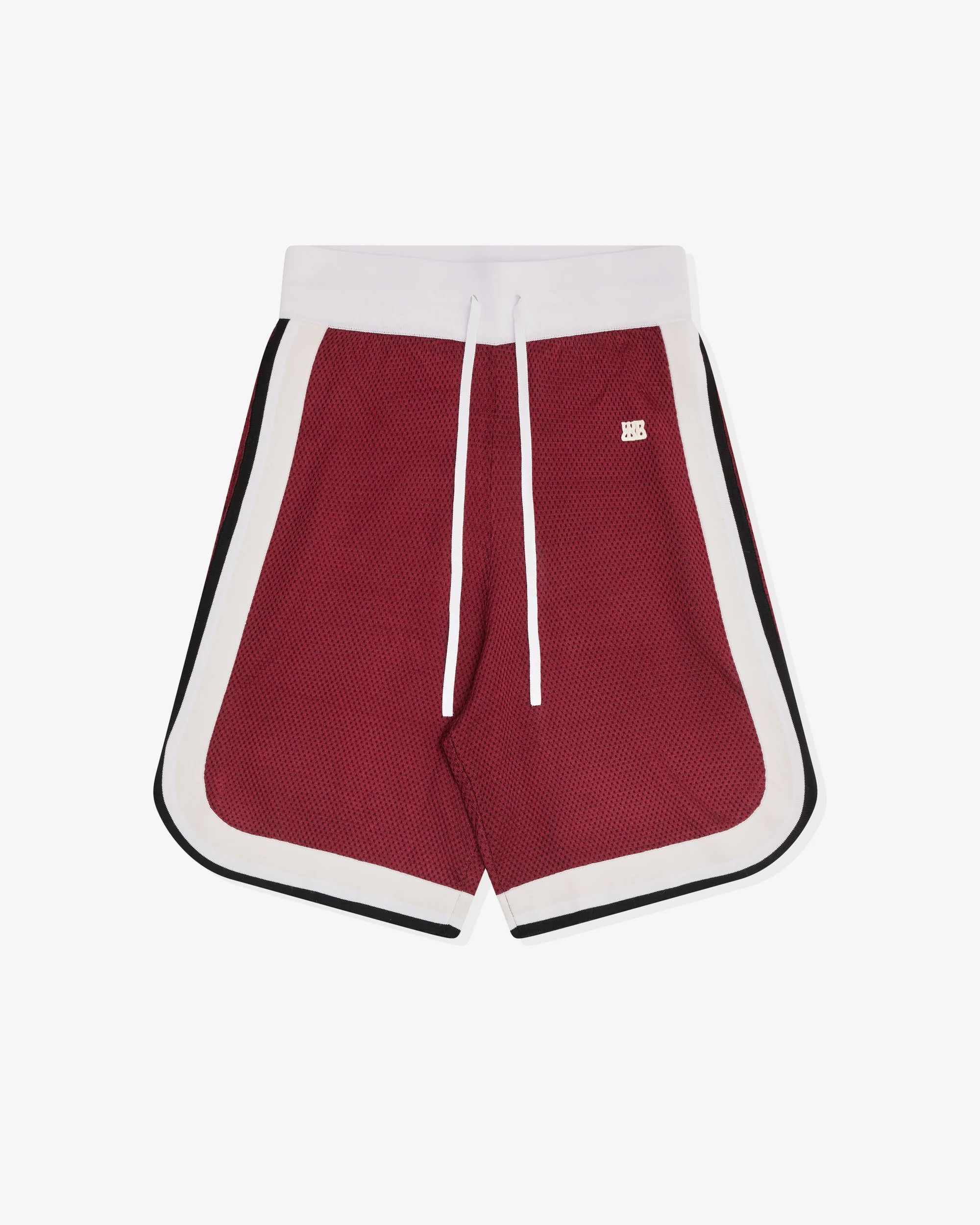 Wales Bonner o1mle0825 Unisex Rio Shorts in Burgundy/White Size US 36 / EU 52 - 1 Thumbnail